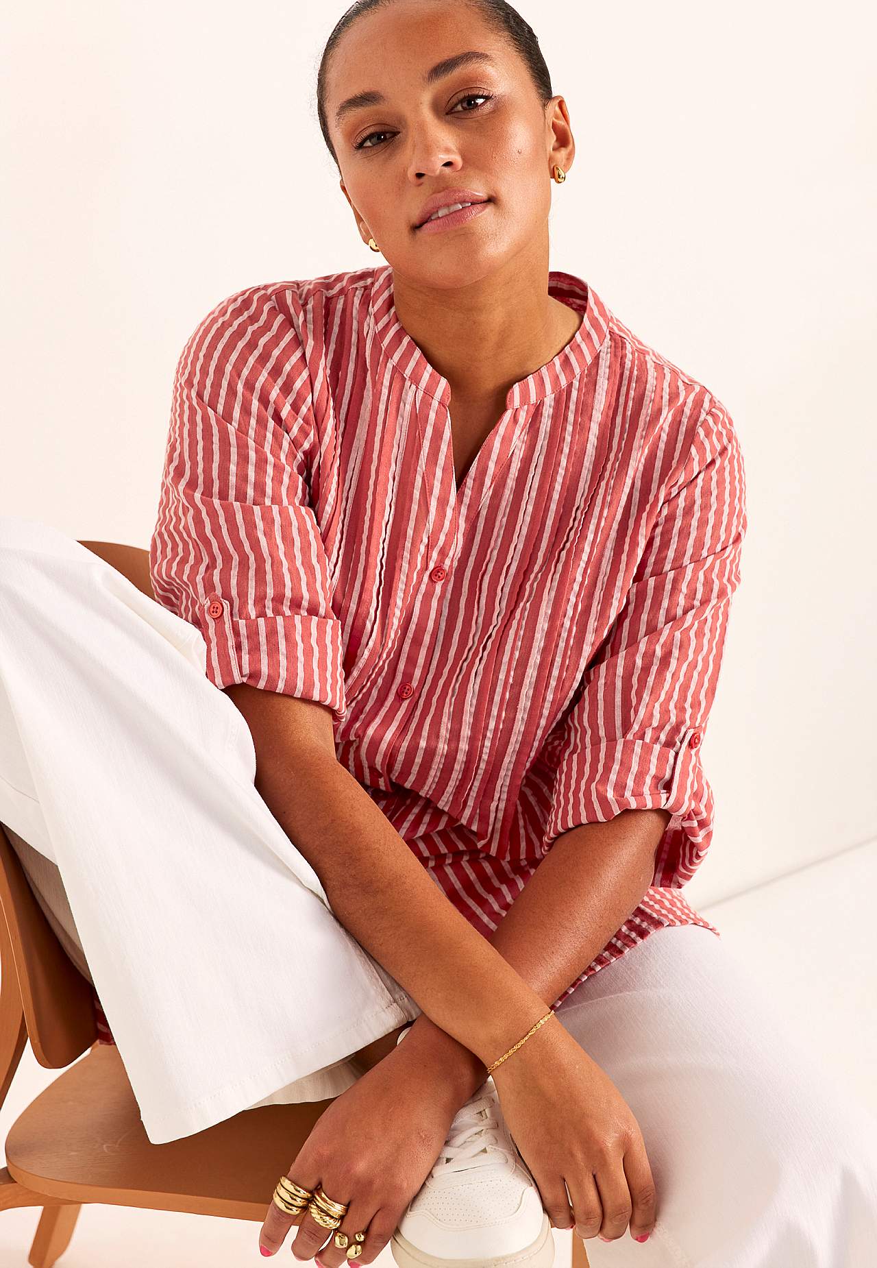 Tunika ze seersucker