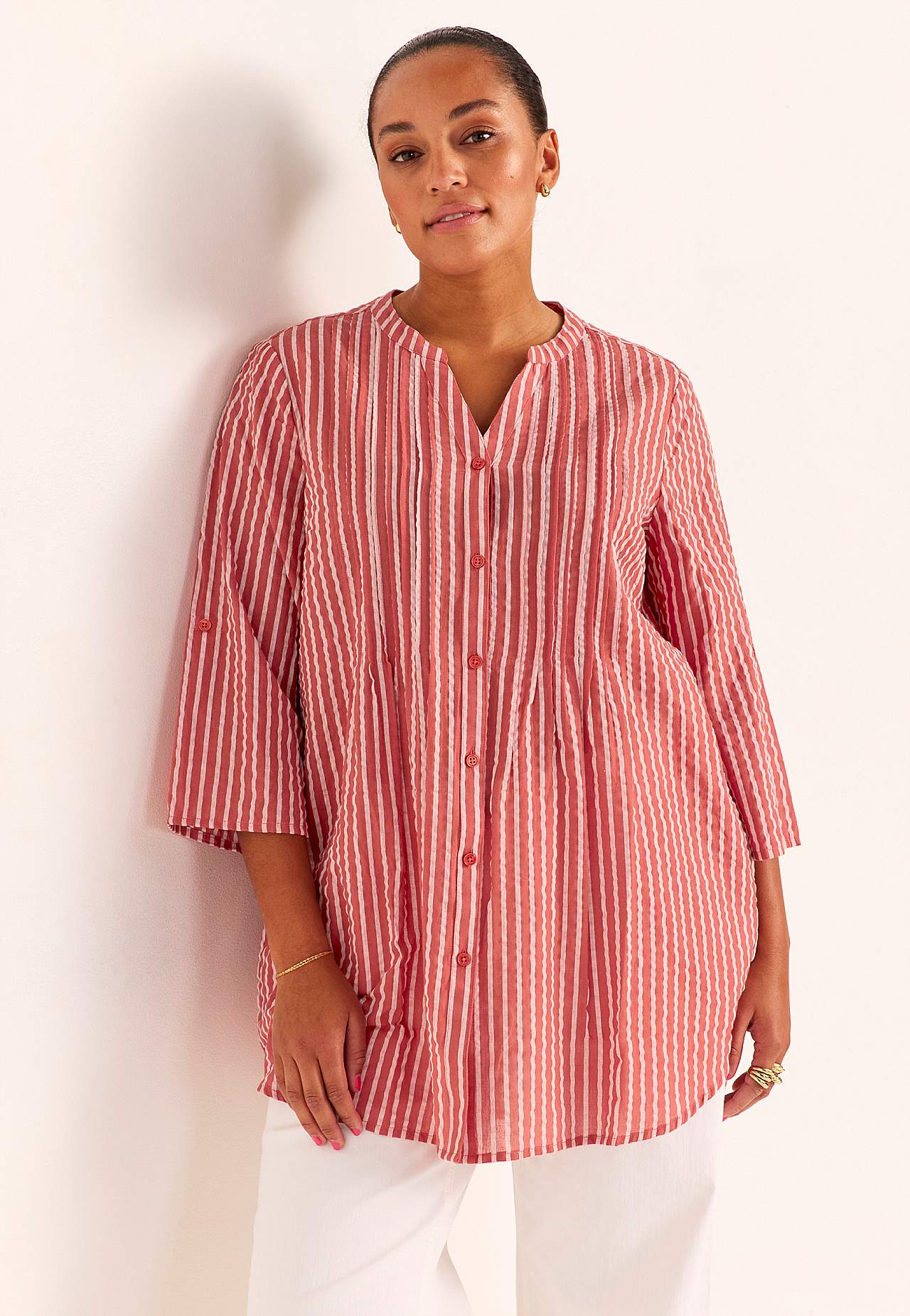 Tunika ze seersucker