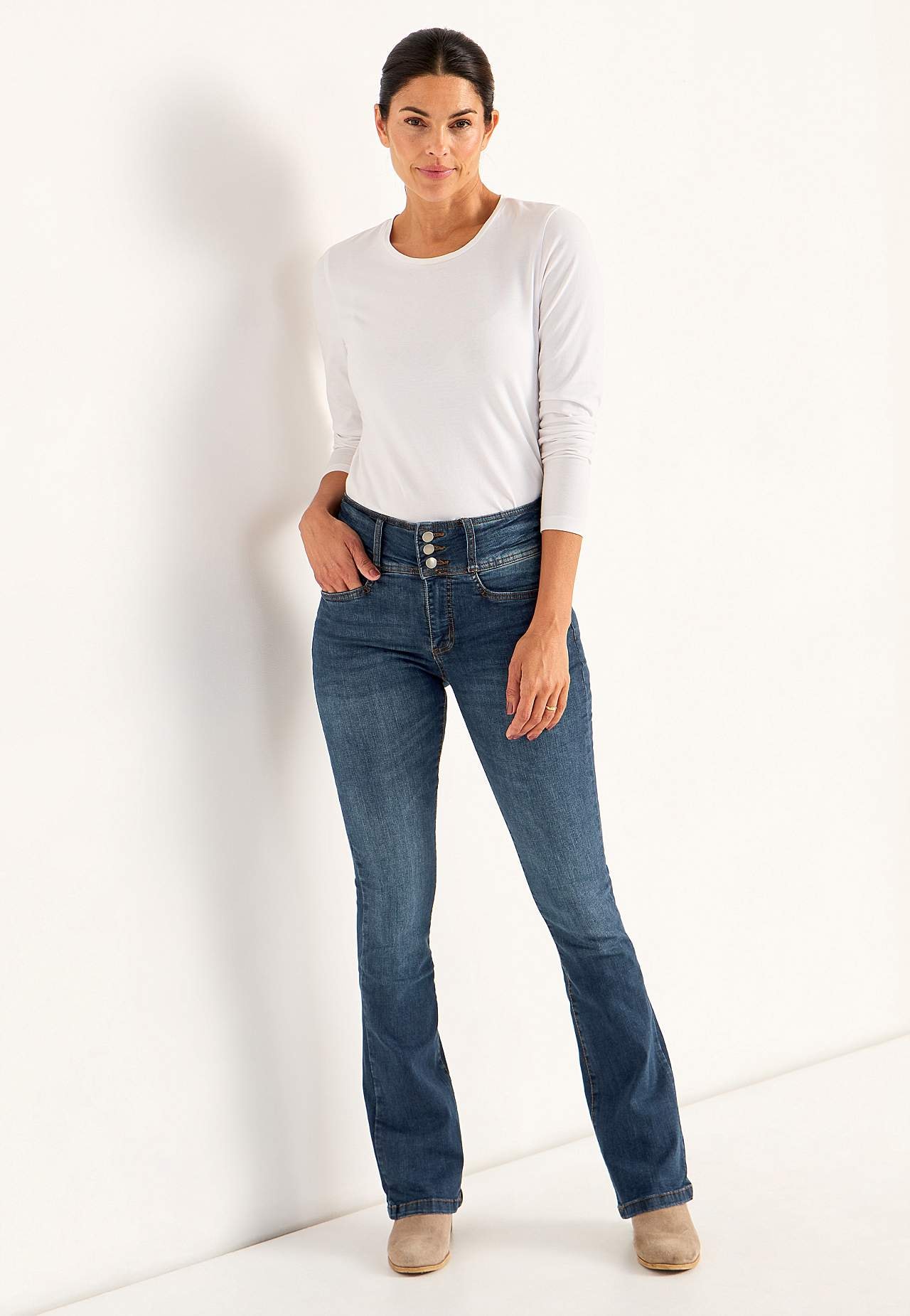 Džíny bootcut s vysokým pasem Jennifer