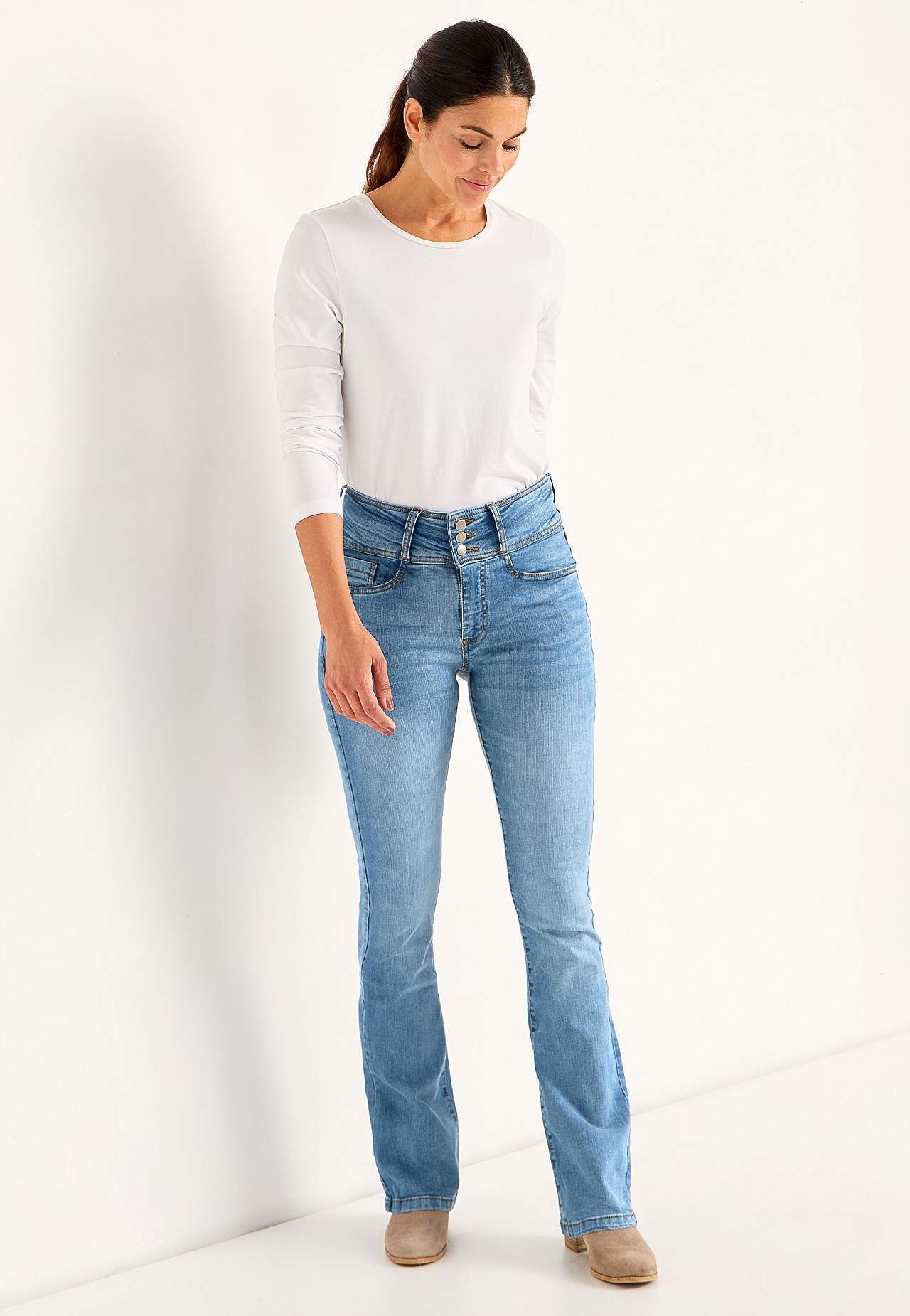 Džíny bootcut s vysokým pasem Jennifer