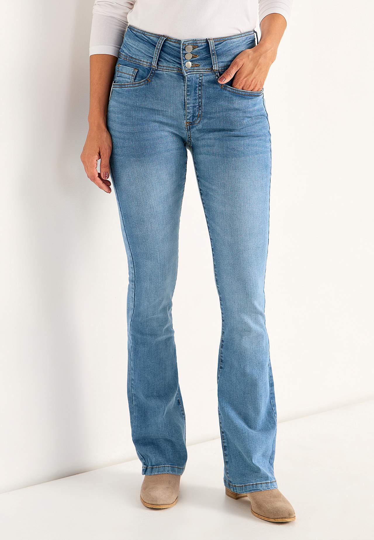 Džíny bootcut s vysokým pasem Jennifer