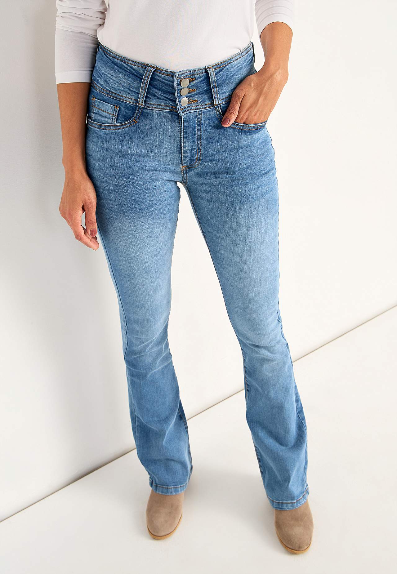 Džíny bootcut s vysokým pasem Jennifer