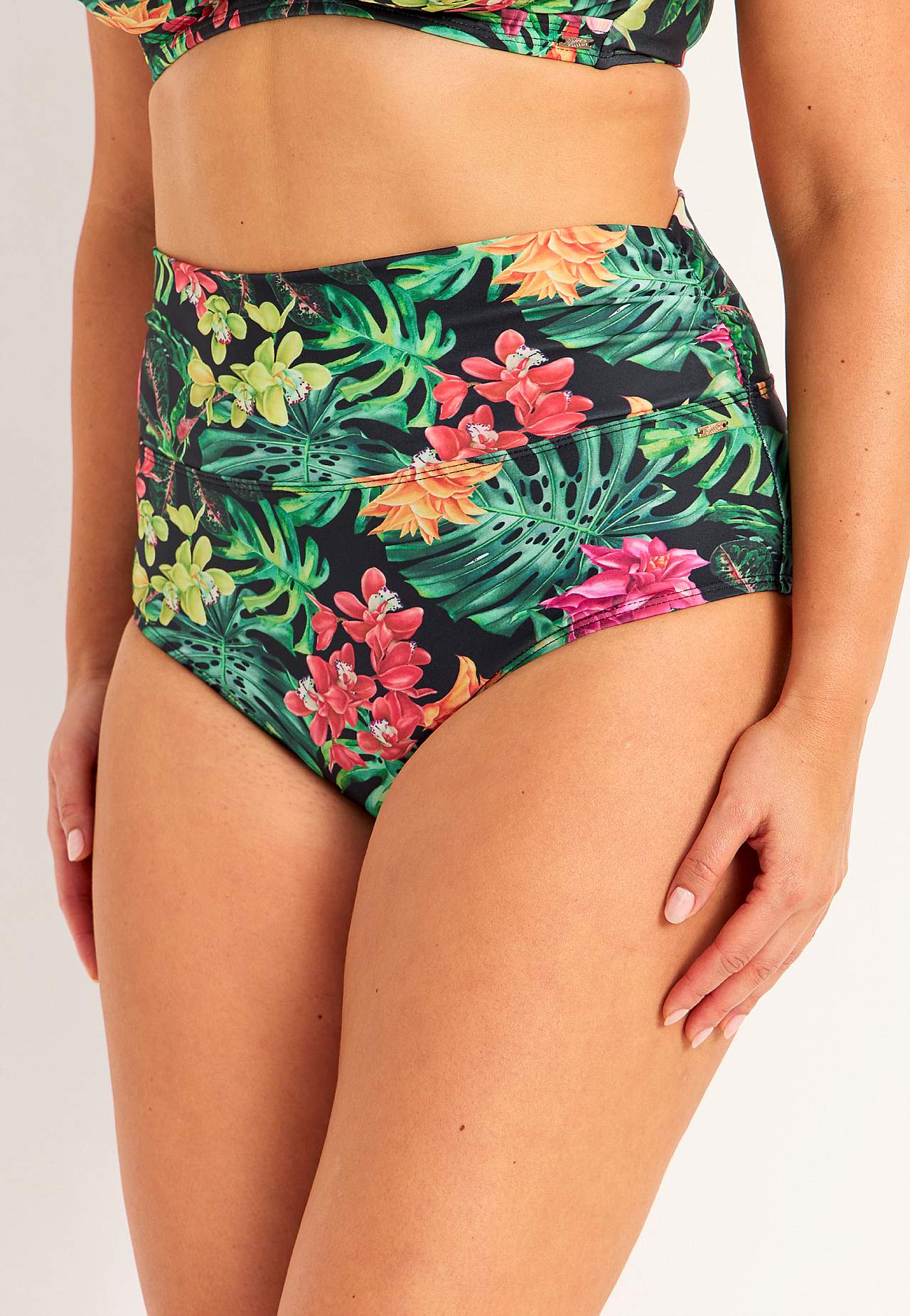 Bikiny kalhotky se skládacím okrajem v pase