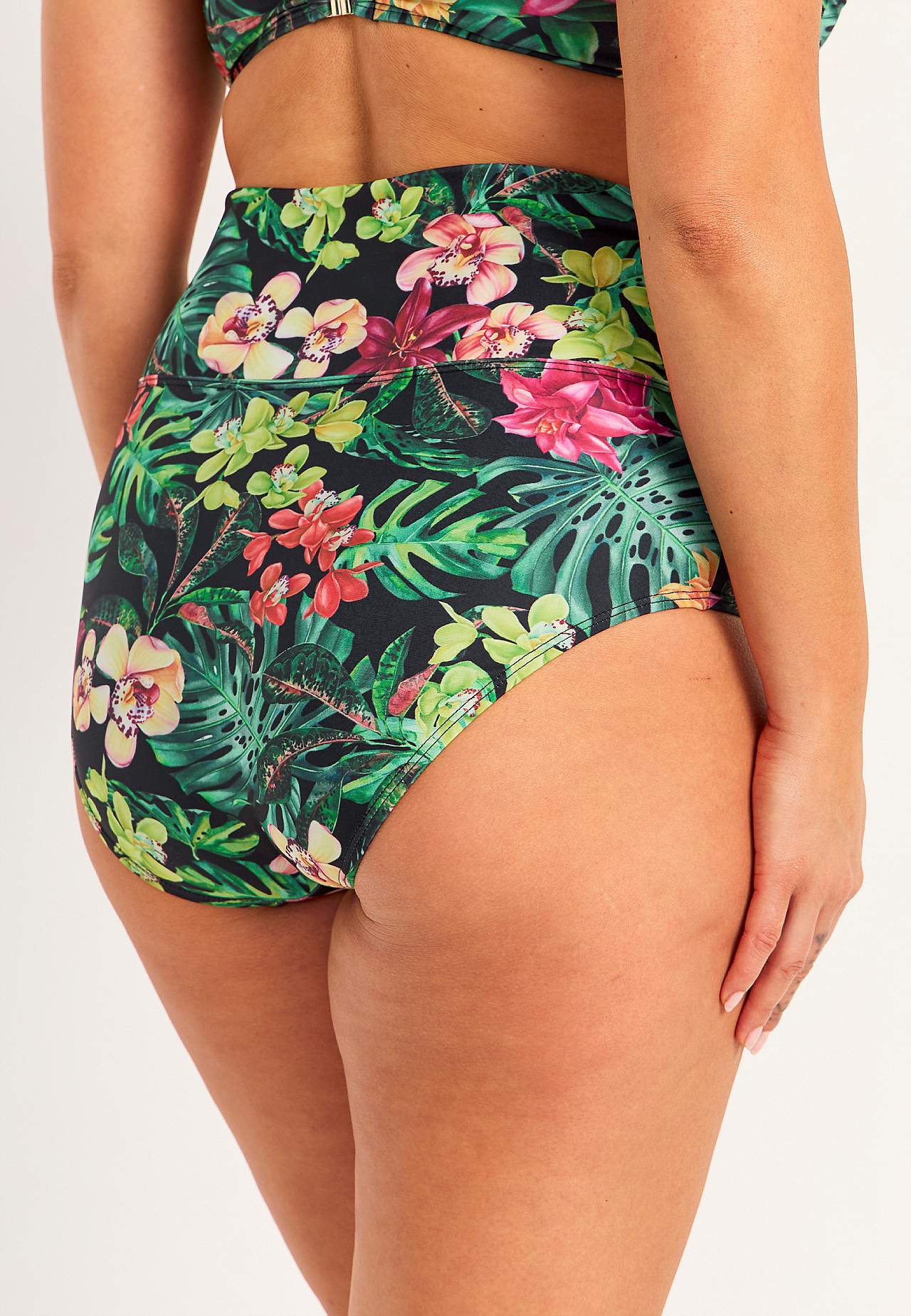 Bikiny kalhotky se skládacím okrajem v pase