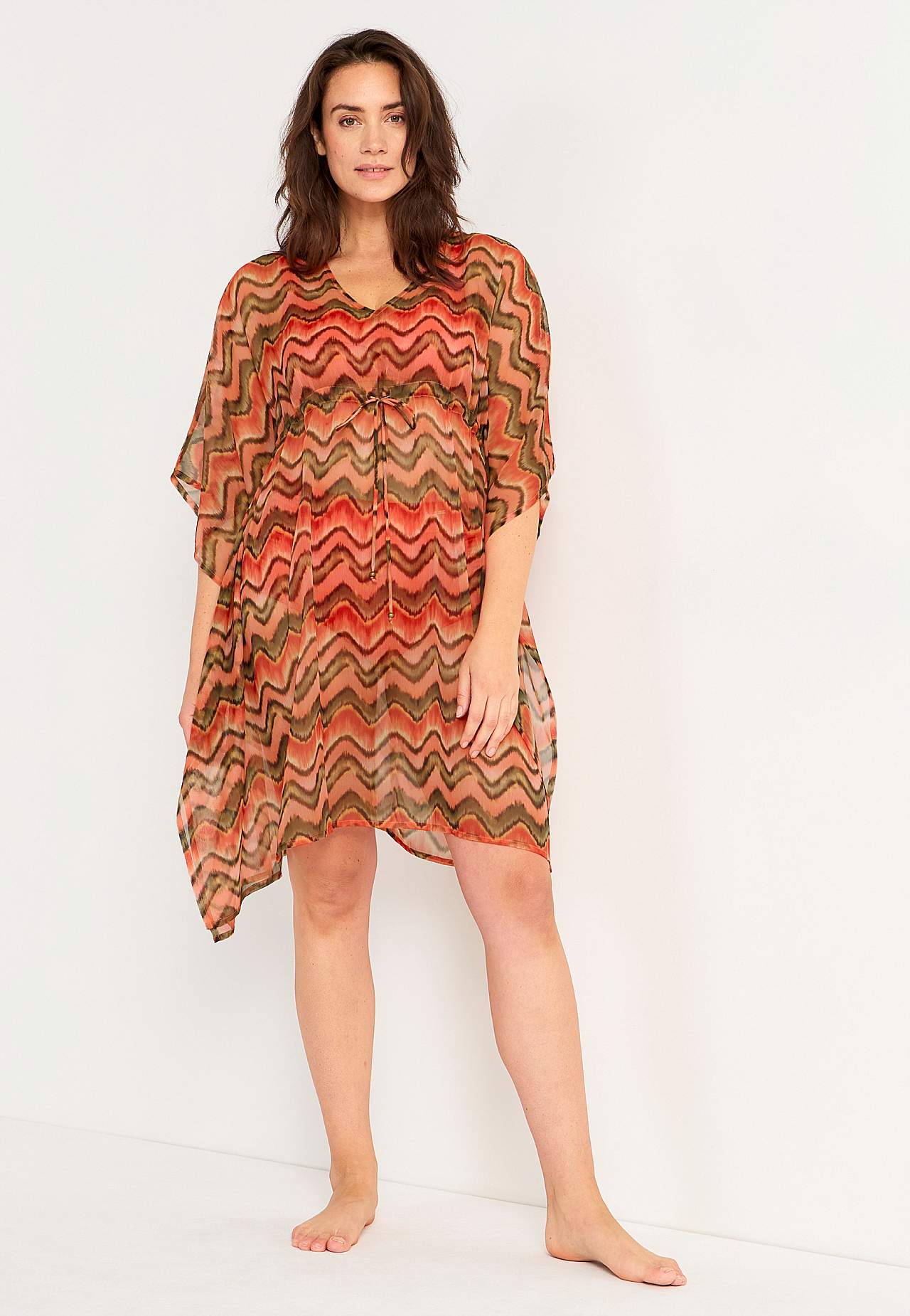 Vzorovaný plážový kaftan