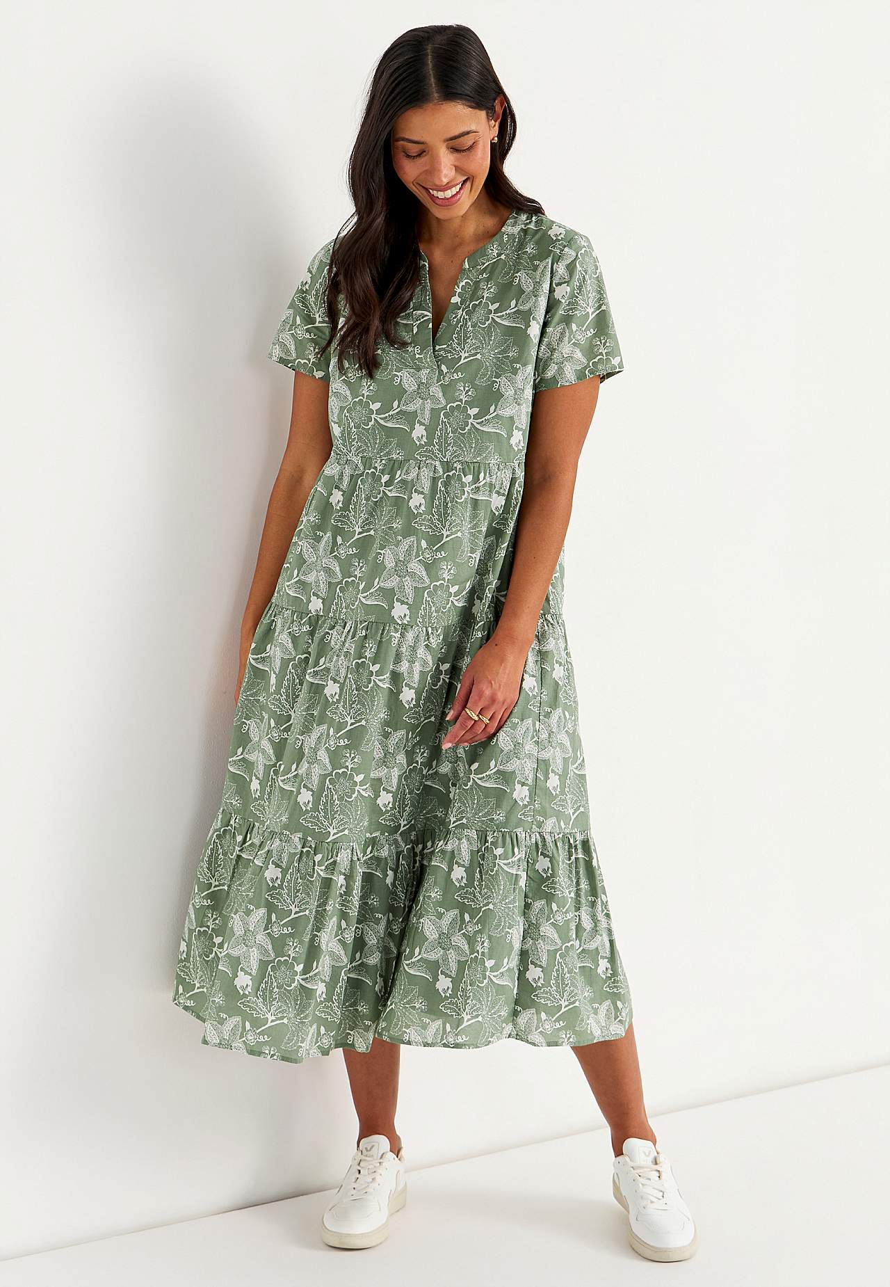 Bavlněné šaty s volánem