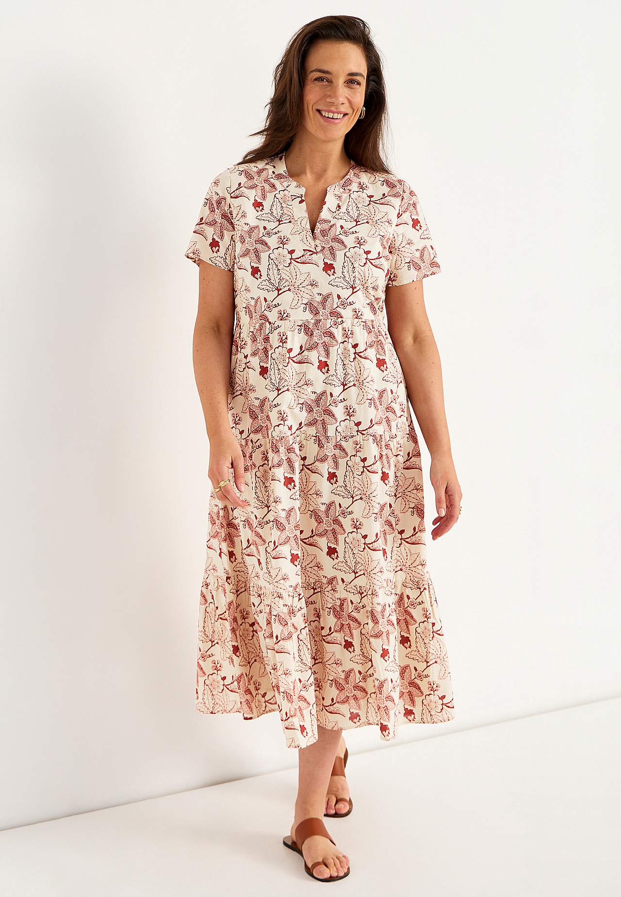 Bavlněné šaty s volánem