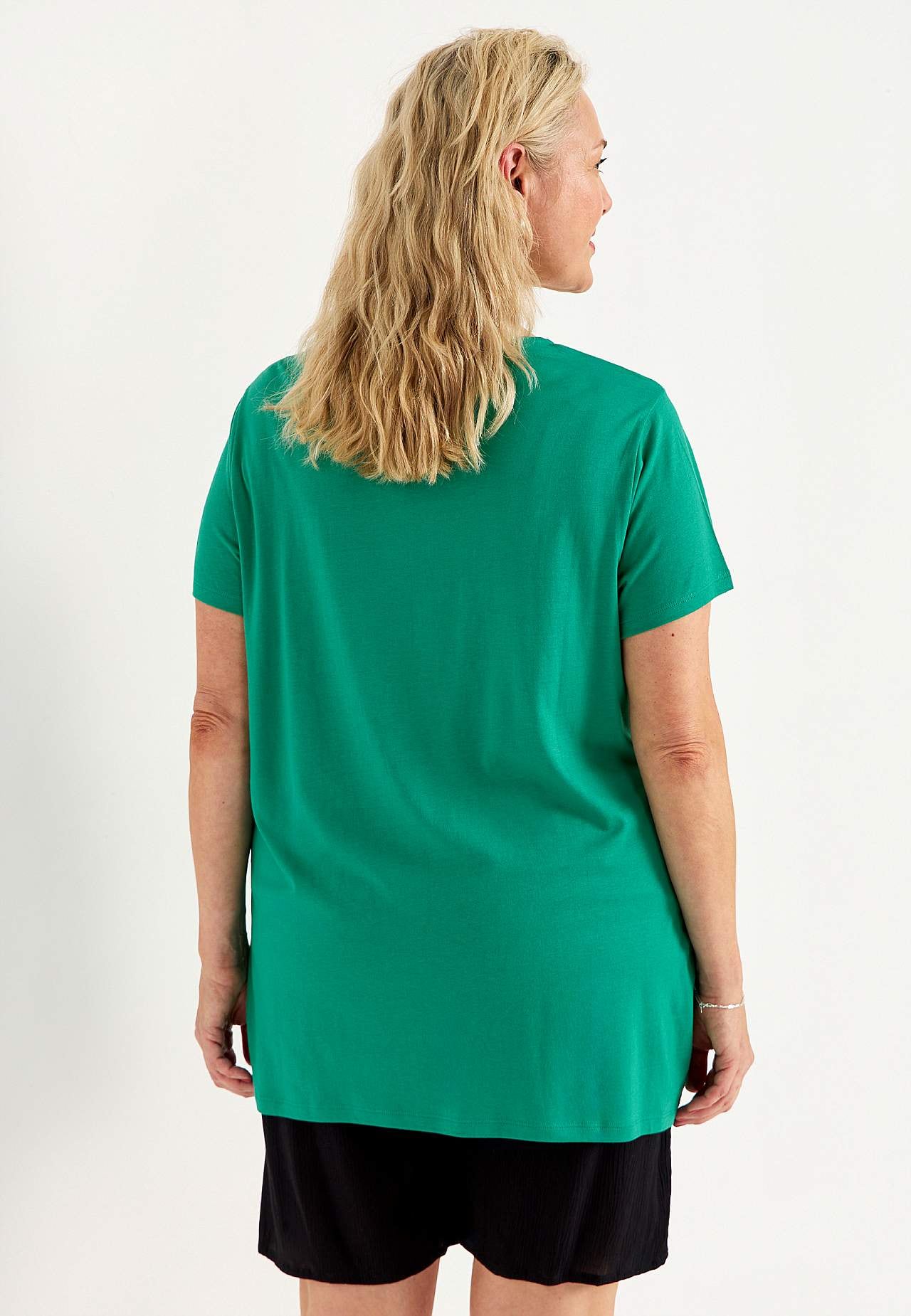 Žerzejová tunika s krátkým rukávem