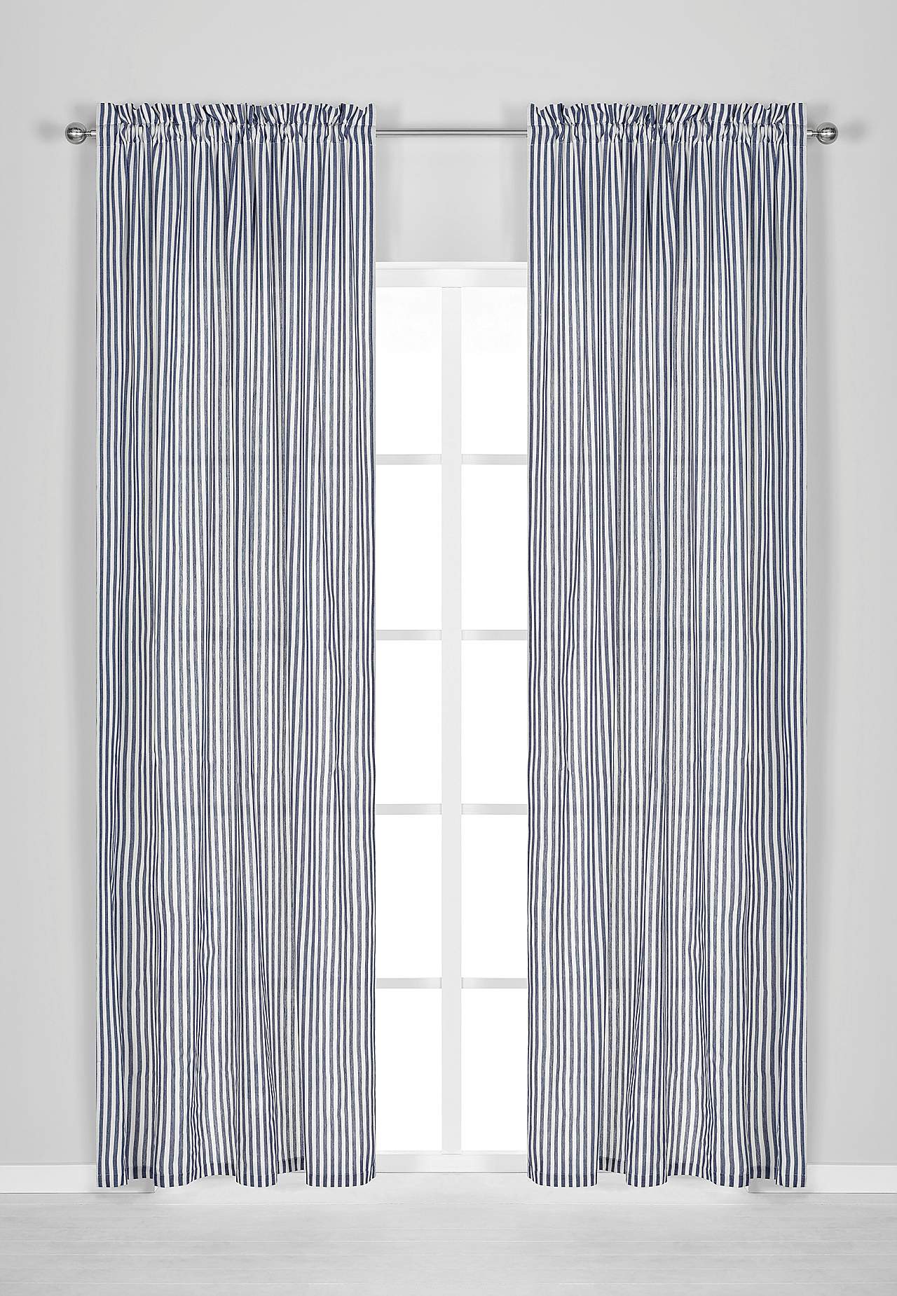 Tkané a pruhované panelové závěsy 2 kusy