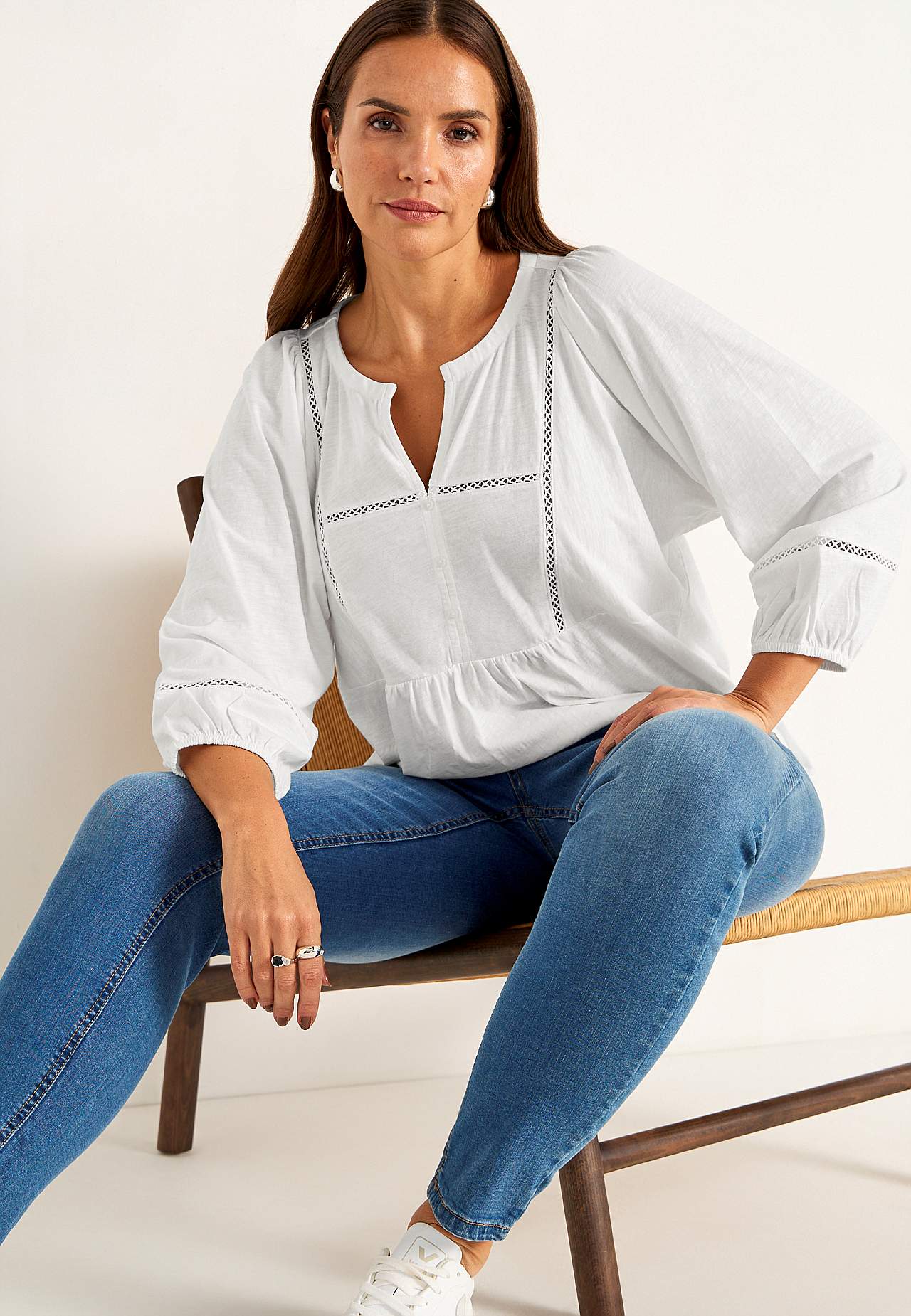 Žerzejový top s boho stylem