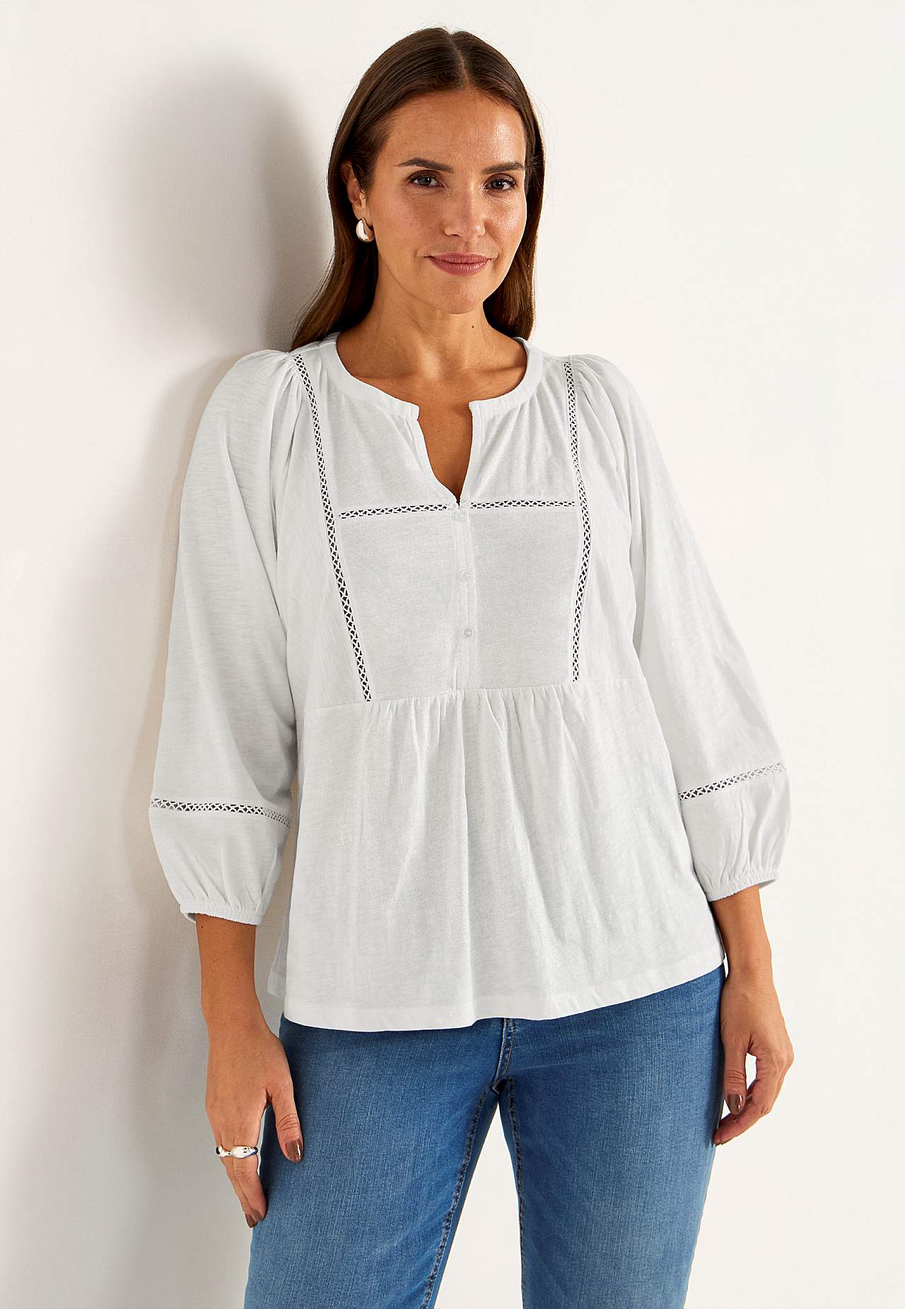 Žerzejový top s boho stylem