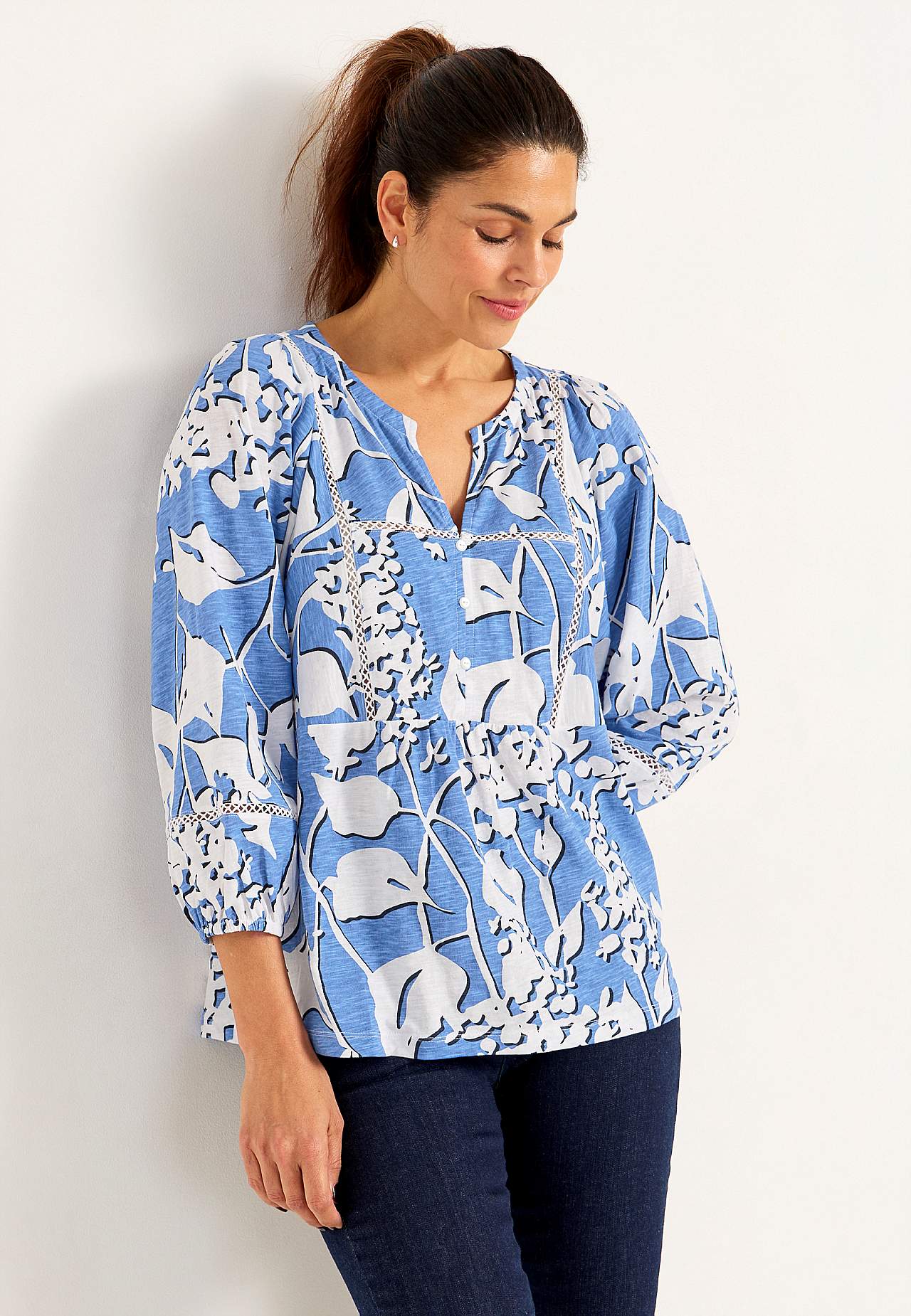 Žerzejový top s boho stylem