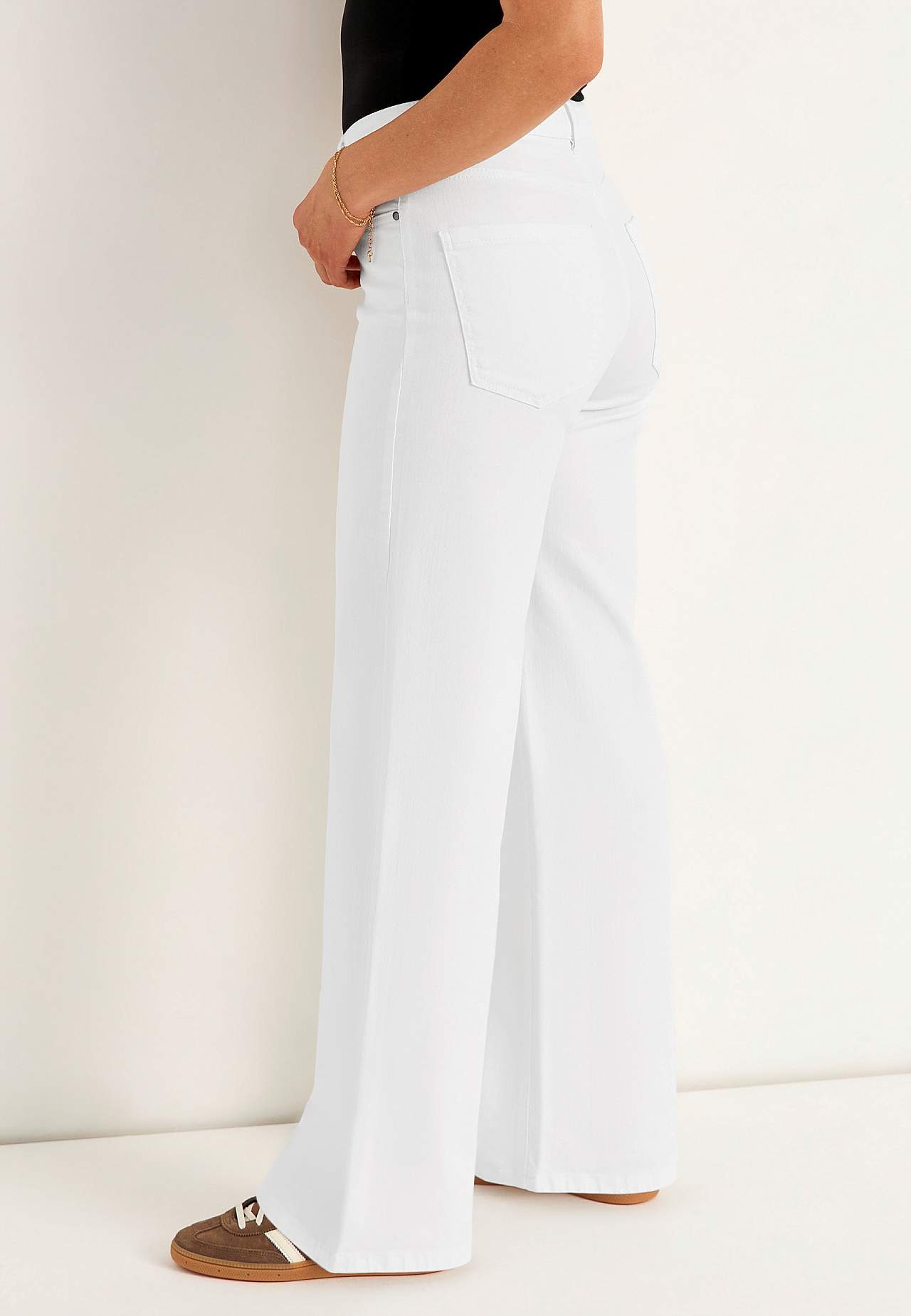 Široké a dlouhé džíny s vysokým pasem Renata