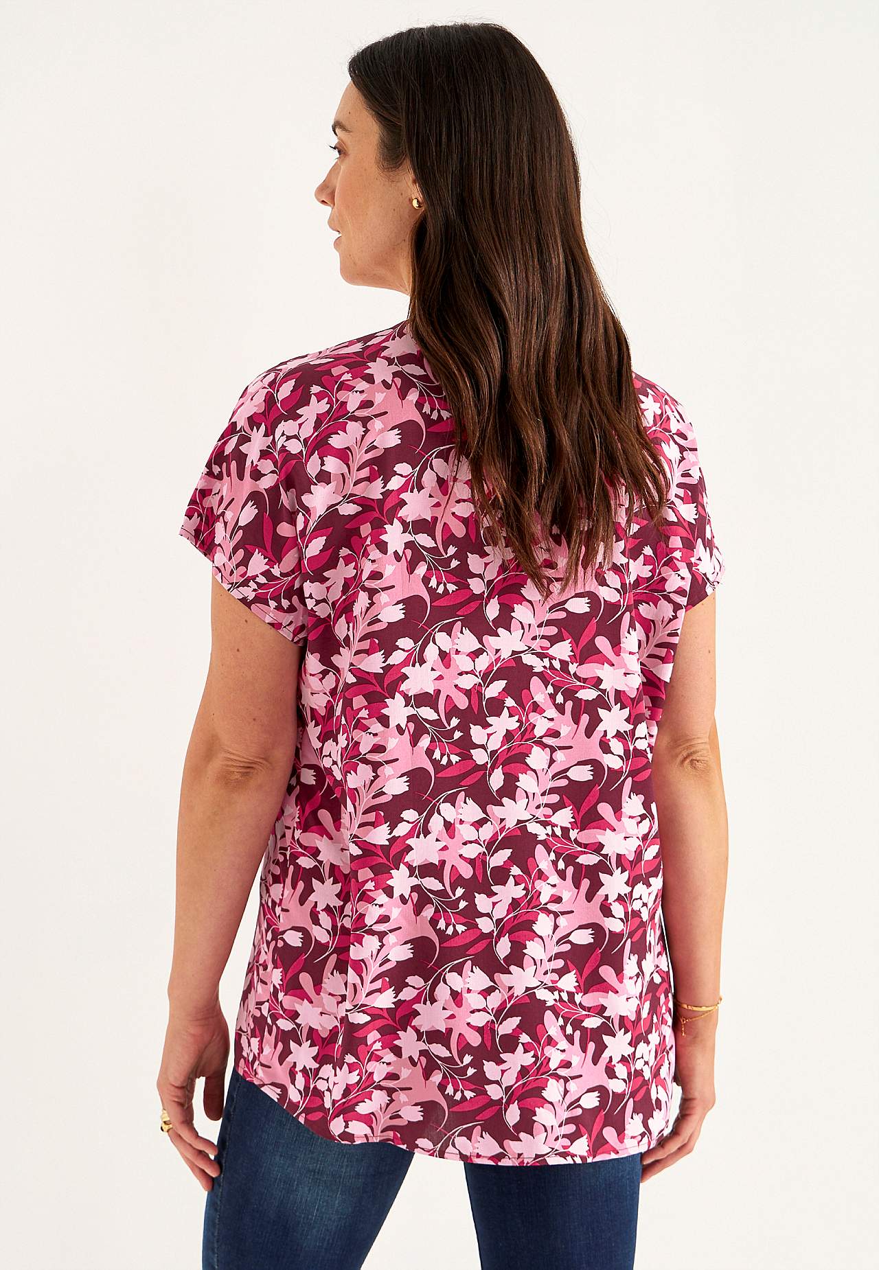 Tkaná tunika s výstřihem ve tvaru V