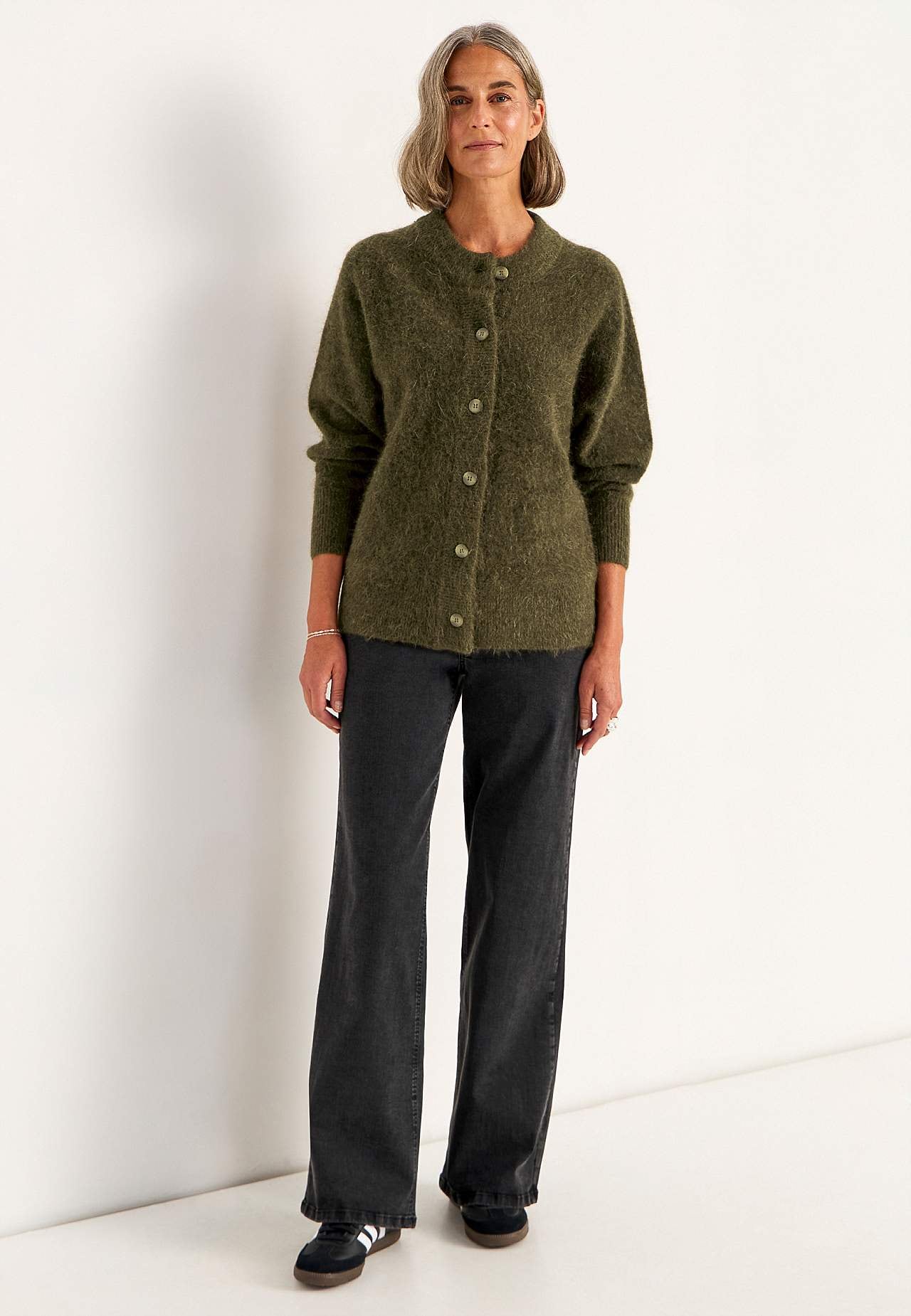 Kardigan Premium ze směsi mohéru a vlny