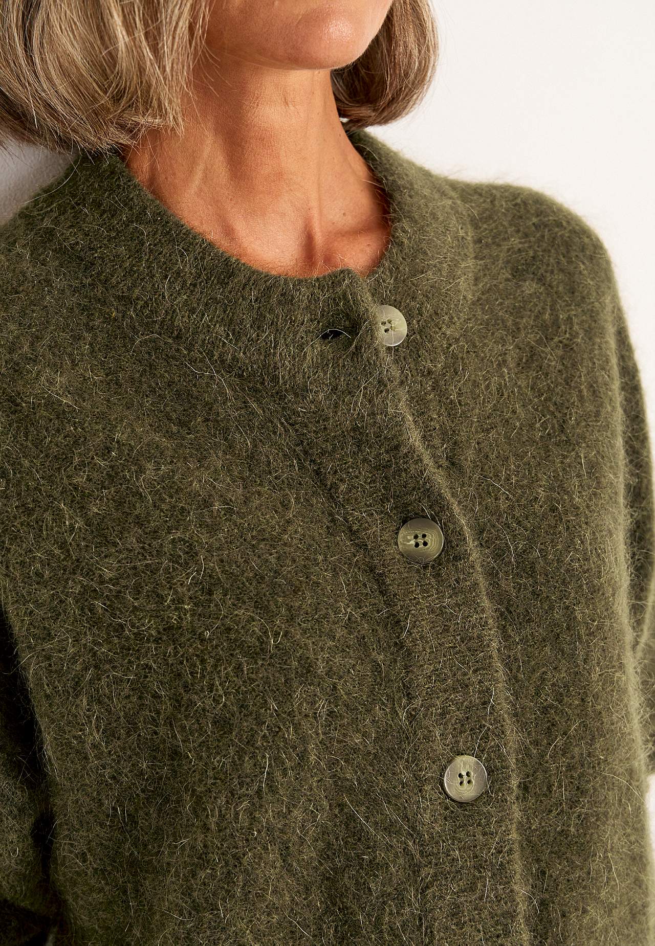 Kardigan Premium ze směsi mohéru a vlny