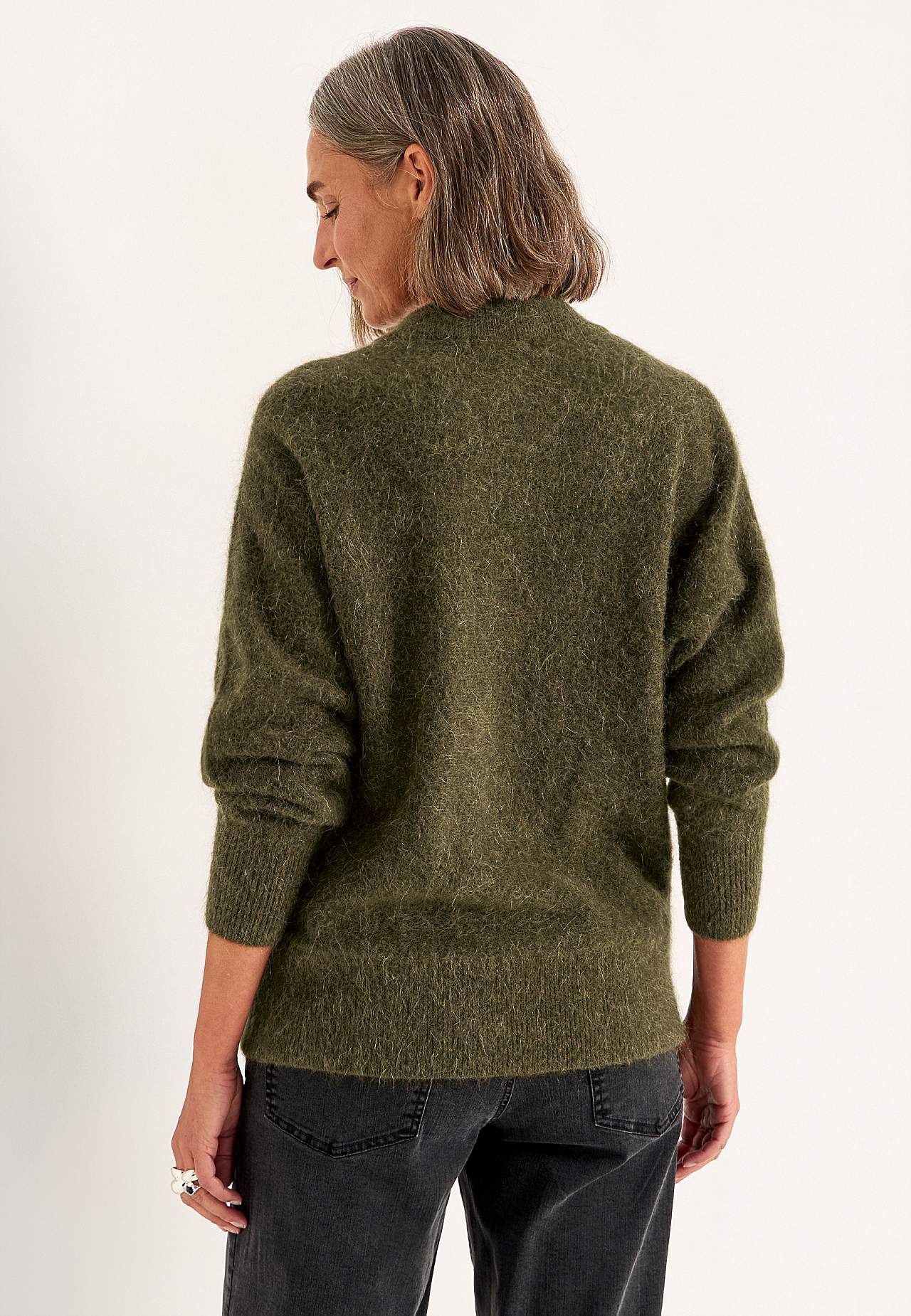 Kardigan Premium ze směsi mohéru a vlny