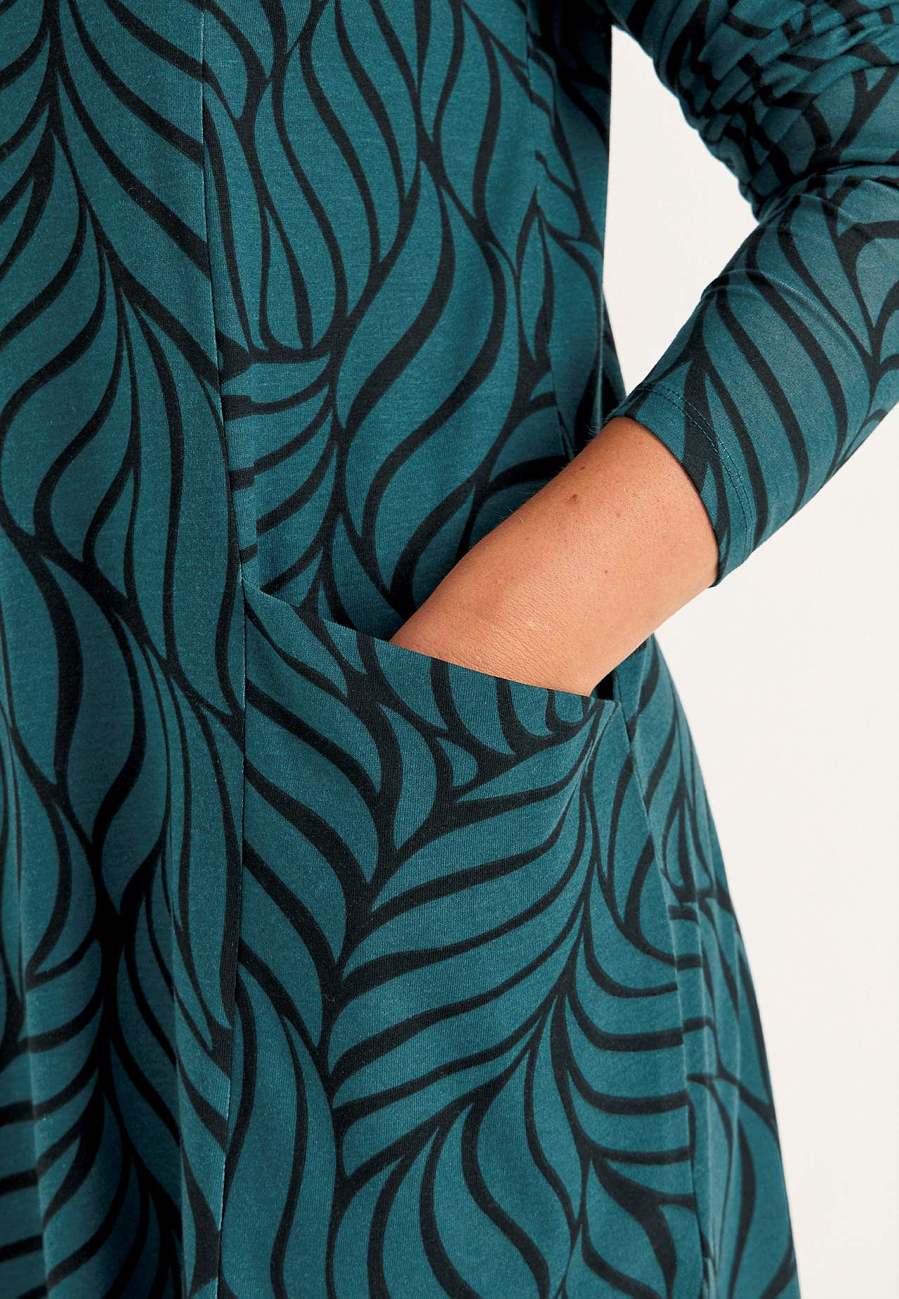 Žerzejová tunika s kapsami