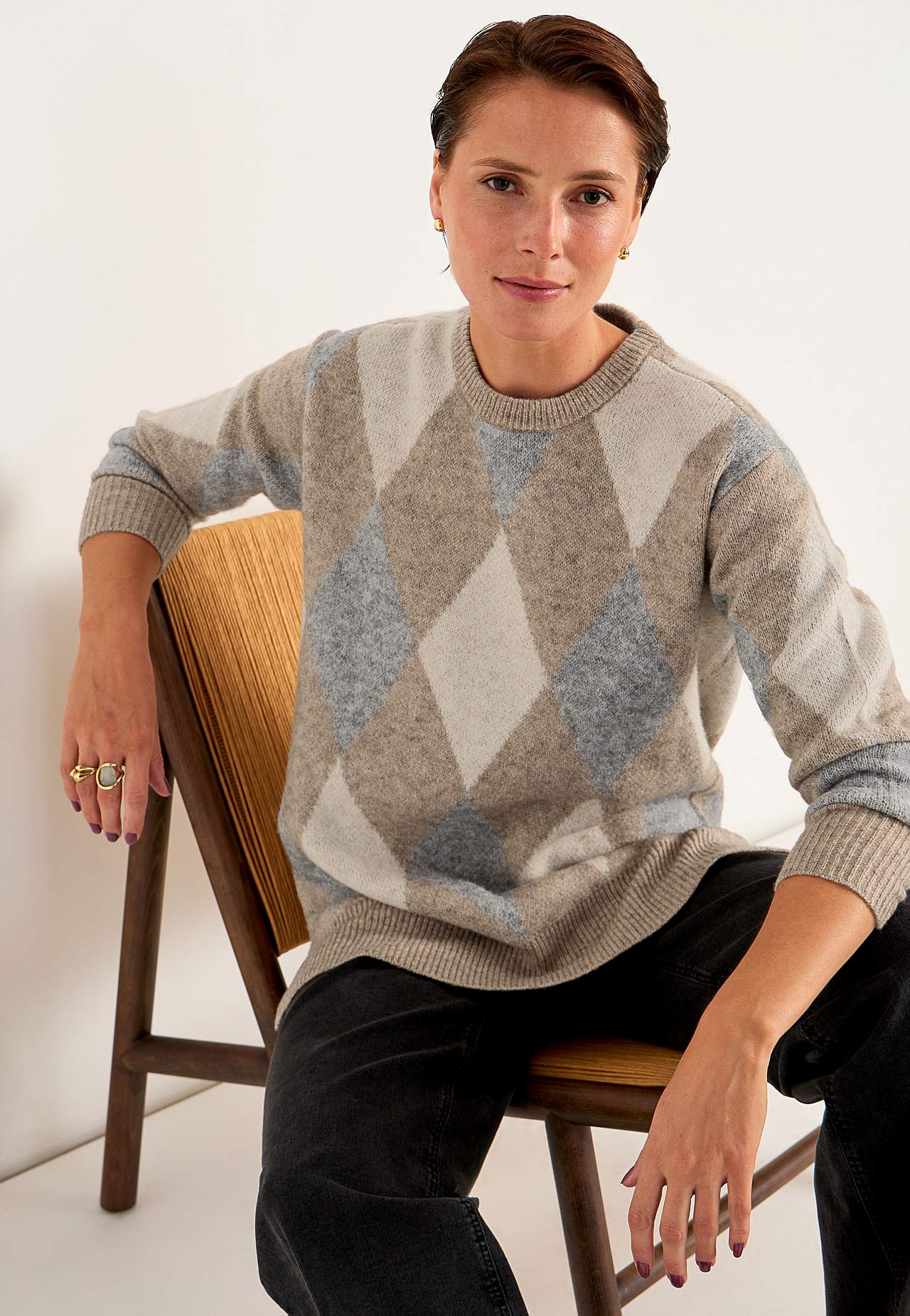 Pletená tunika s rozparky