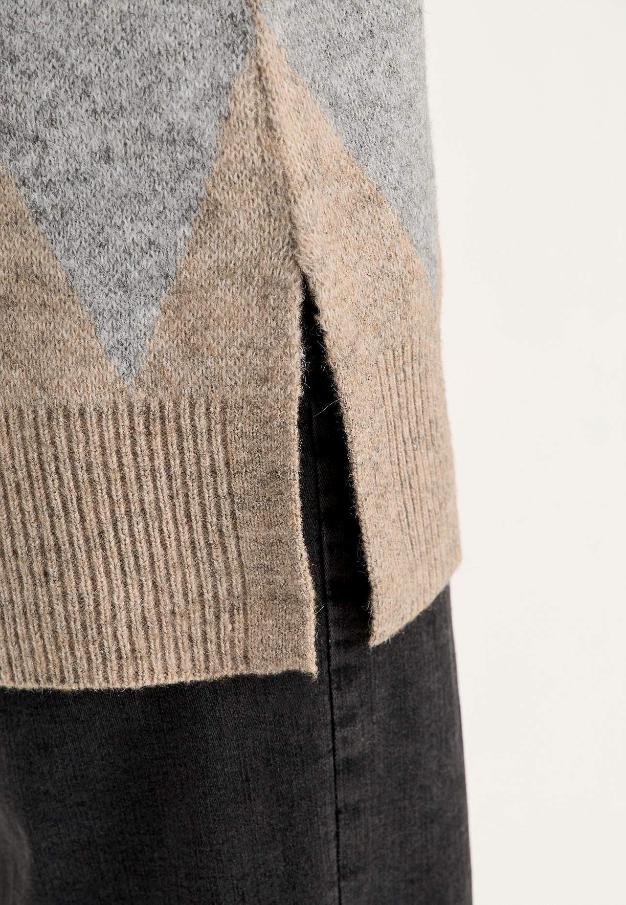 Pletená tunika s rozparky