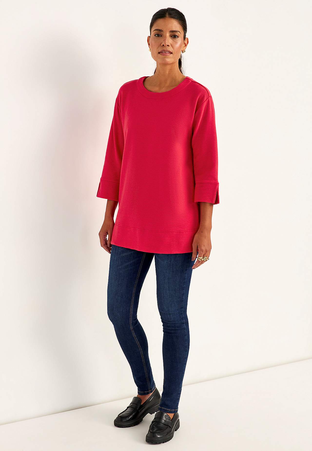 Žerzejová tunika s rozparky