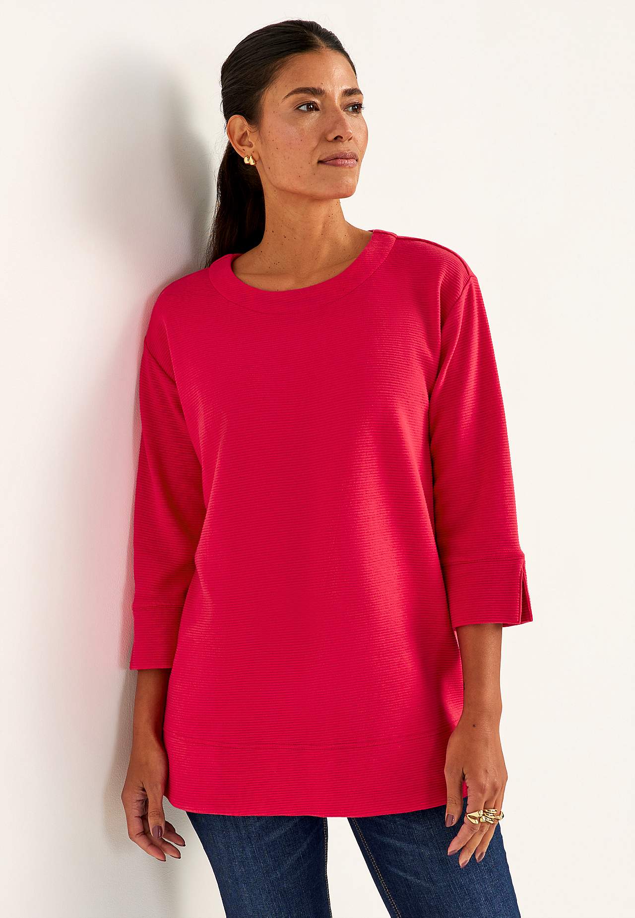 Žerzejová tunika s rozparky