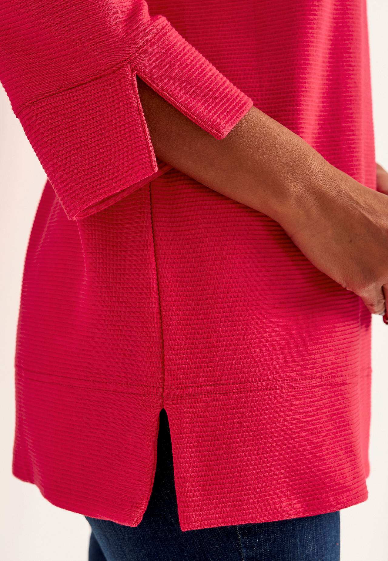 Žerzejová tunika s rozparky