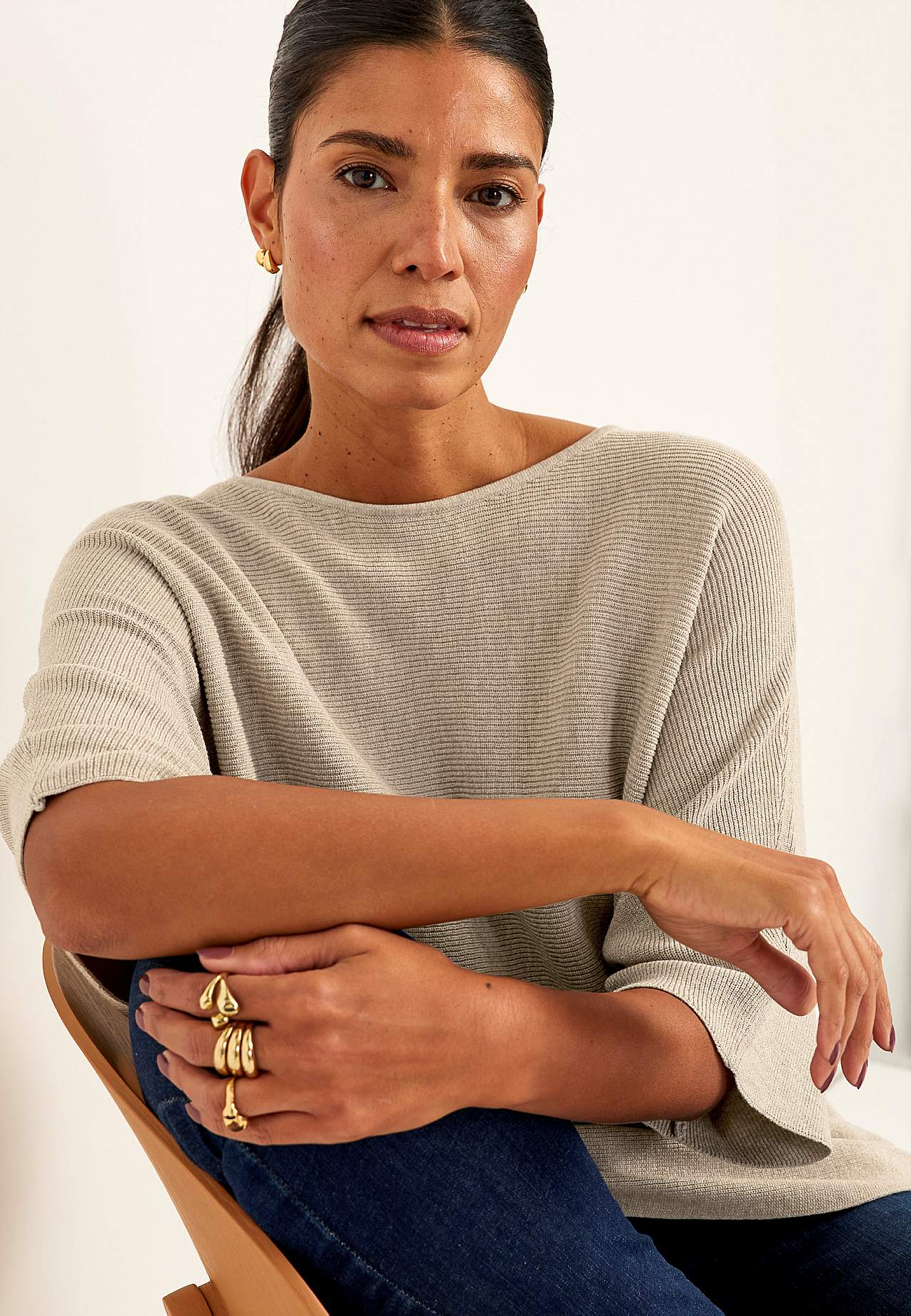 Jemně pletený svetr