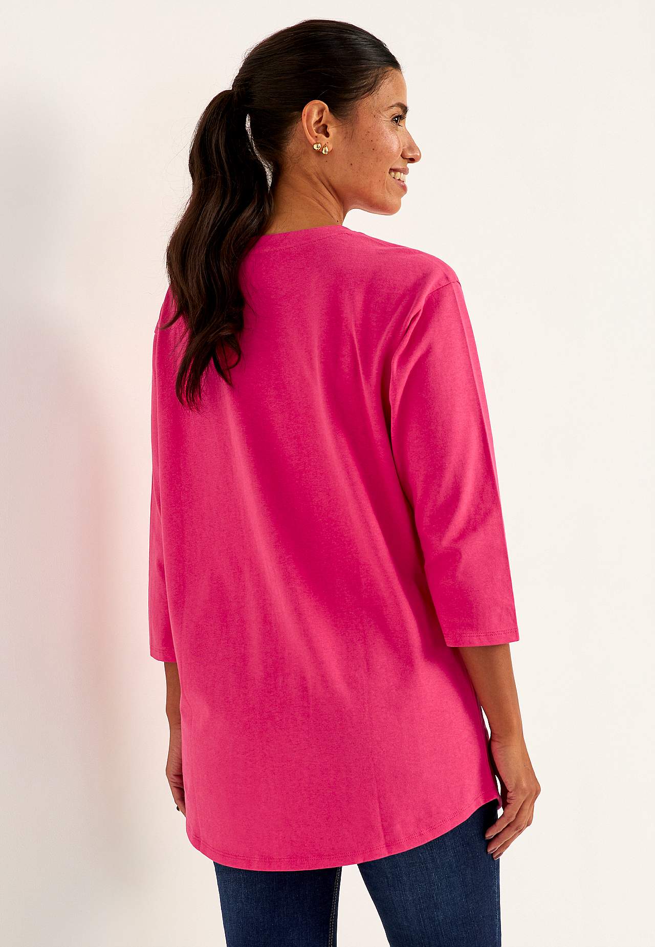 Žerzejová tunika z bio bavlny s kapsami