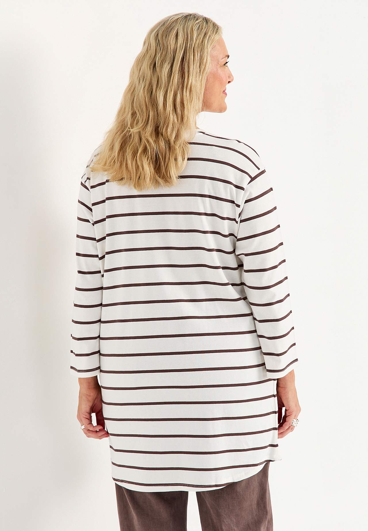 Žerzejová tunika z bio bavlny s kapsami