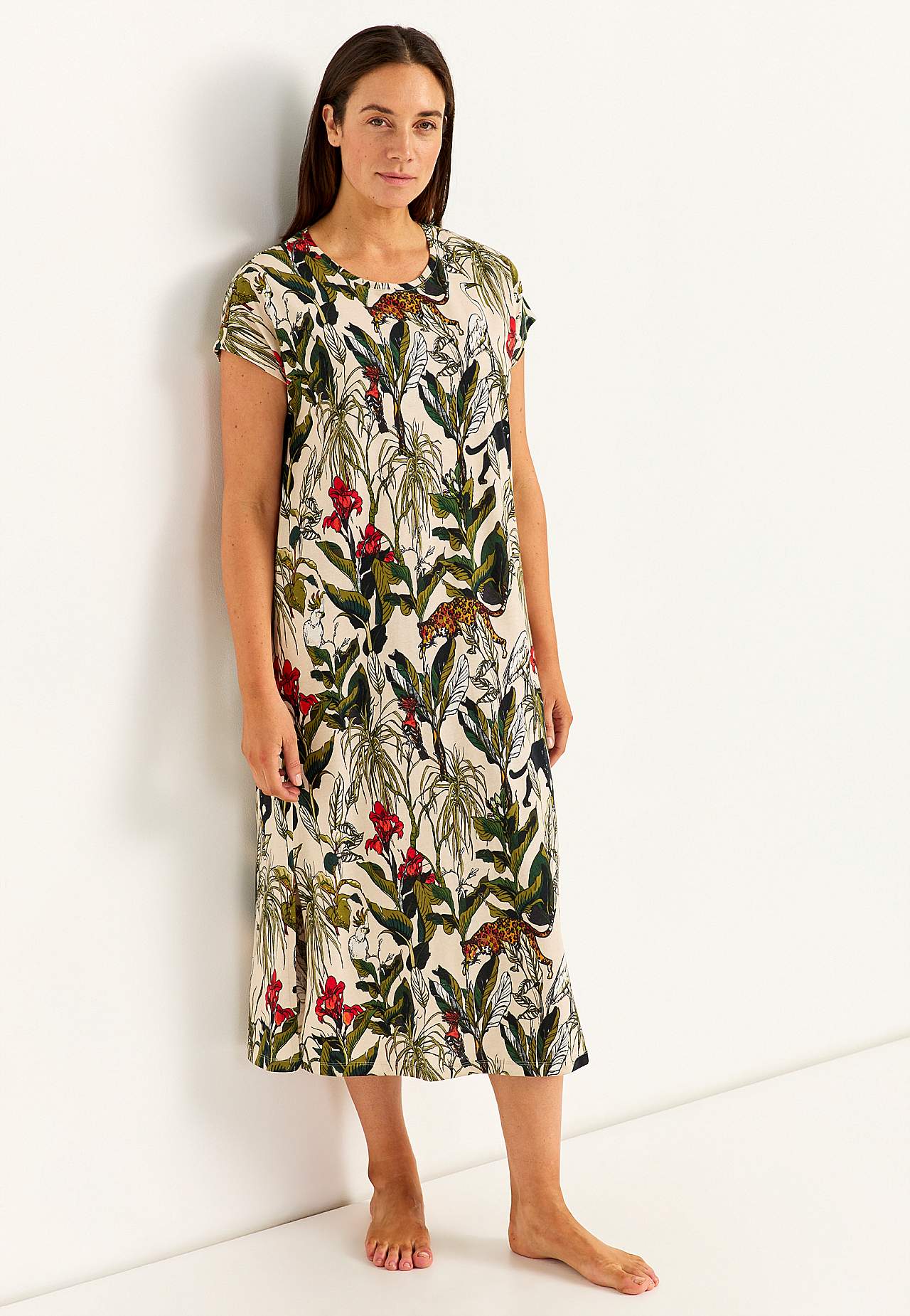 Noční košilka s krátkými rukávy