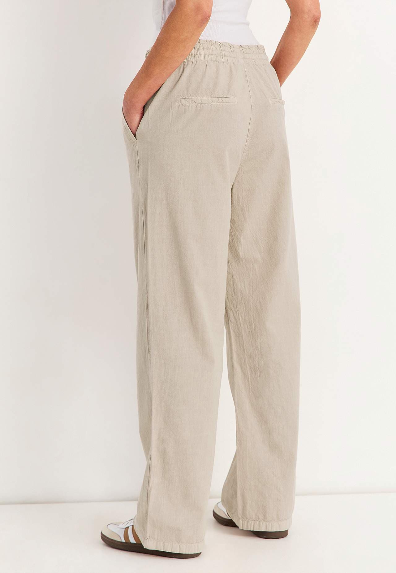 Kalhoty ze seprané bavlny