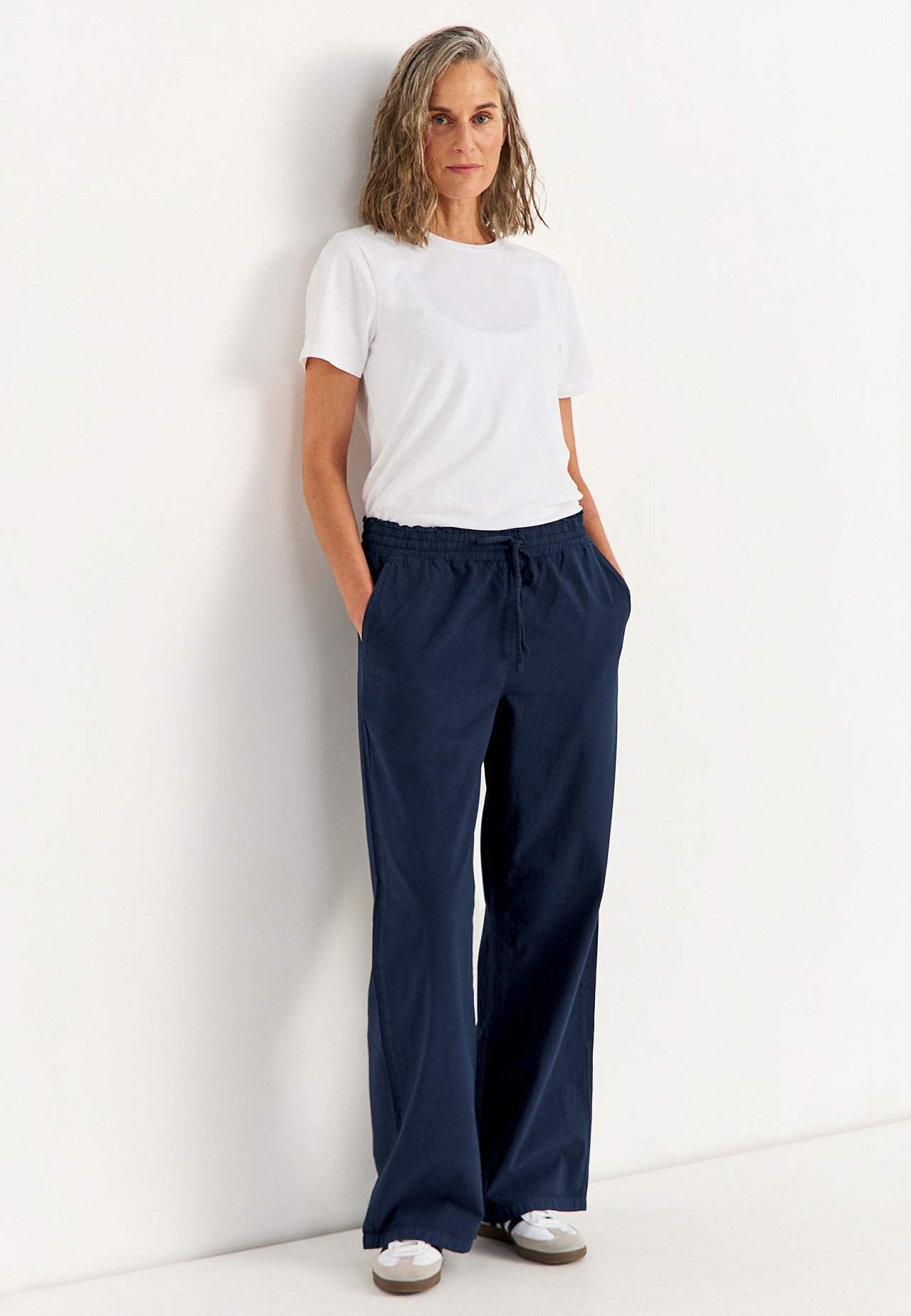 Kalhoty ze seprané bavlny