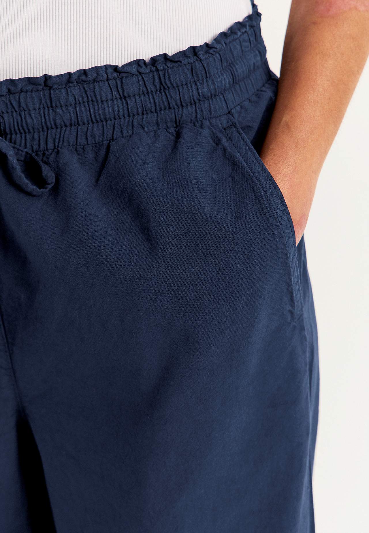 Kalhoty ze seprané bavlny