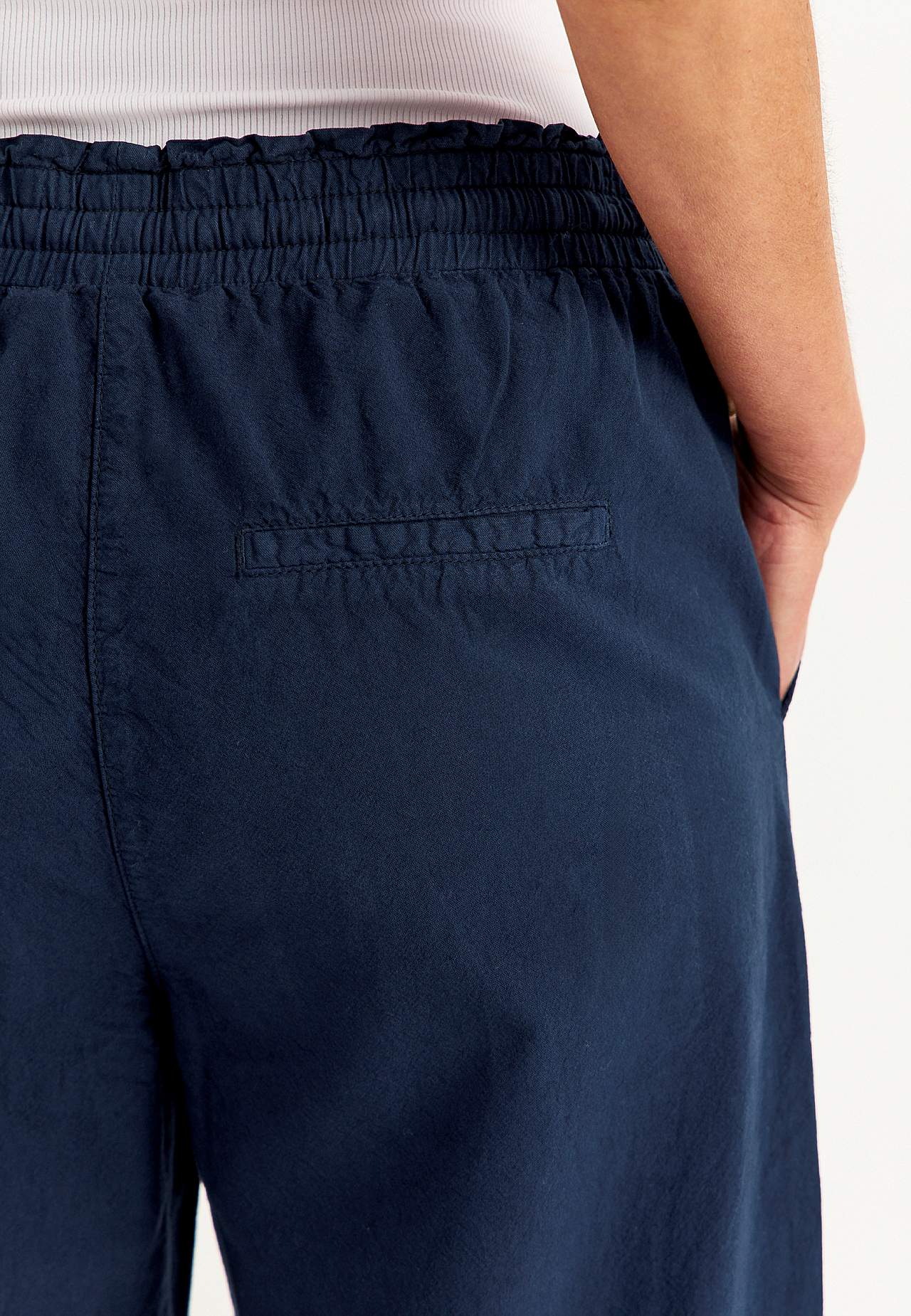 Kalhoty ze seprané bavlny