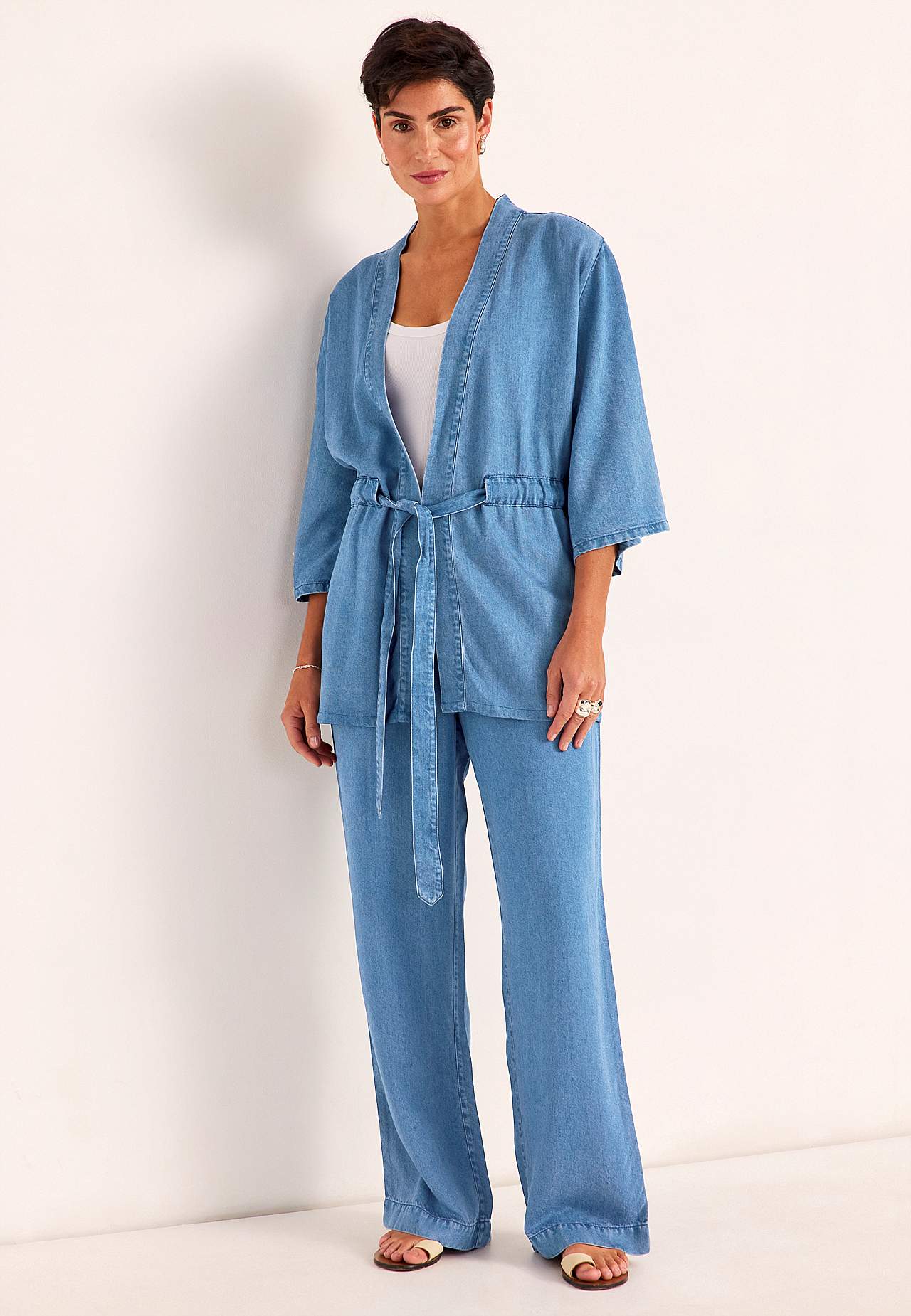 Ultraměkká Premium kimonová bunda z džínoviny