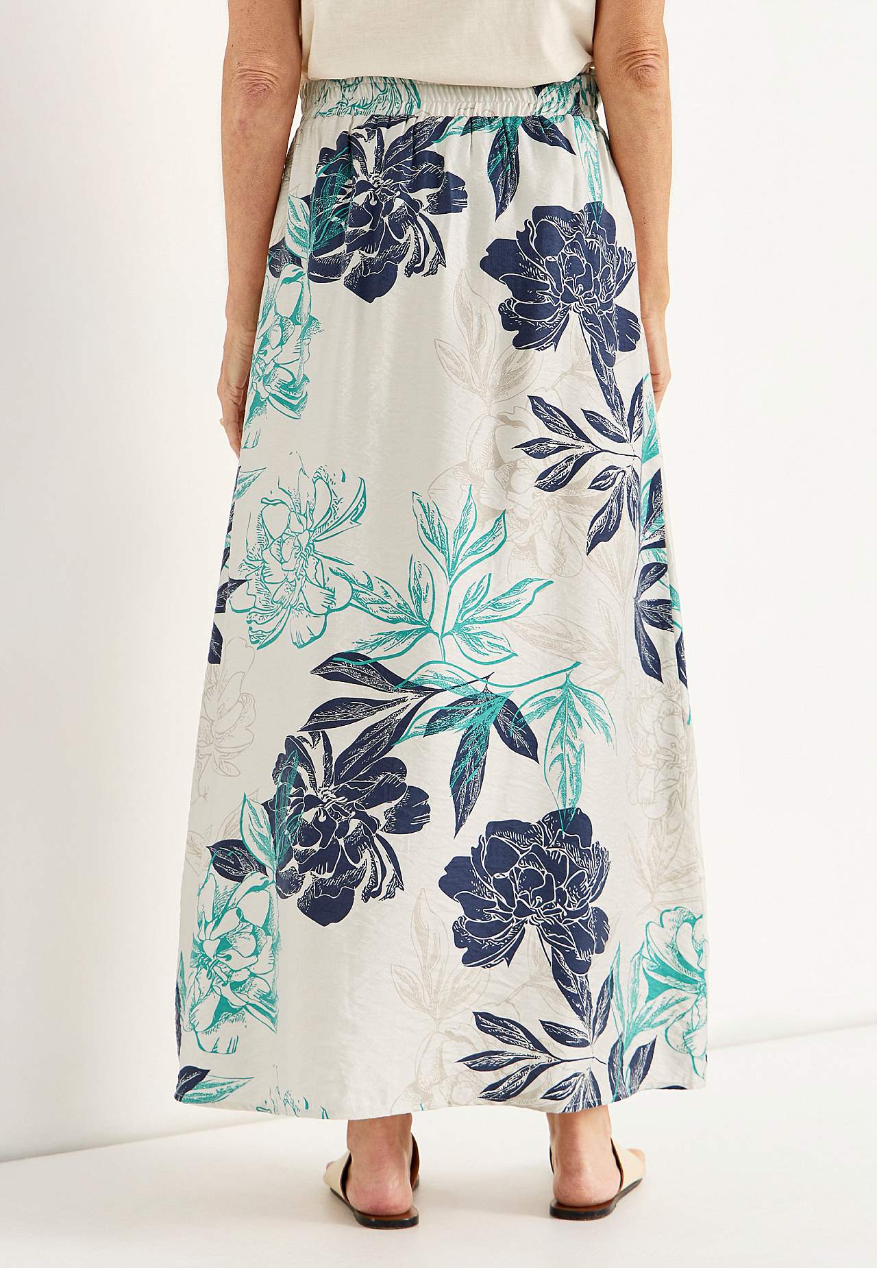 Květinová sukně s kapsami