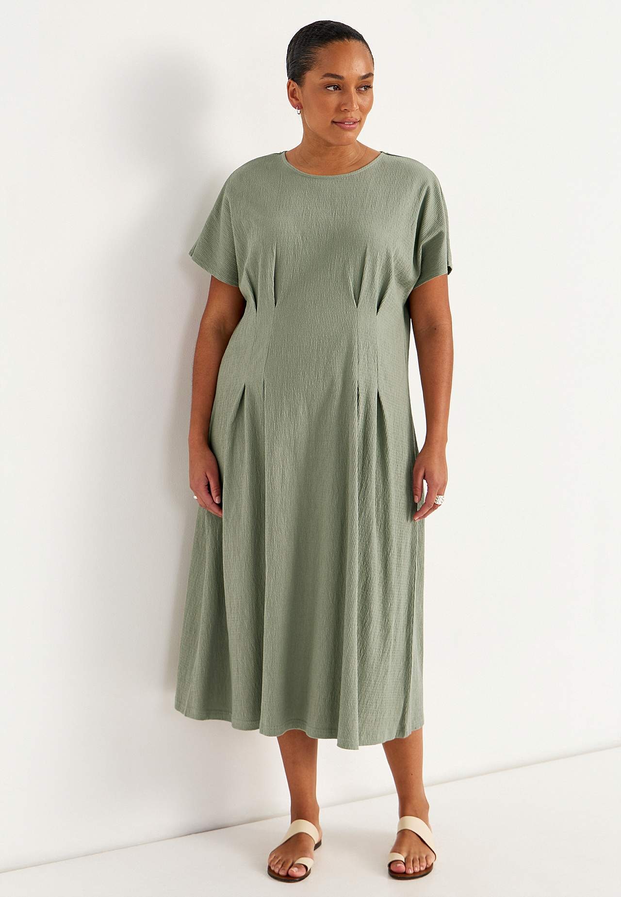 Šaty ze zvrásněné bavlněné žerzeje