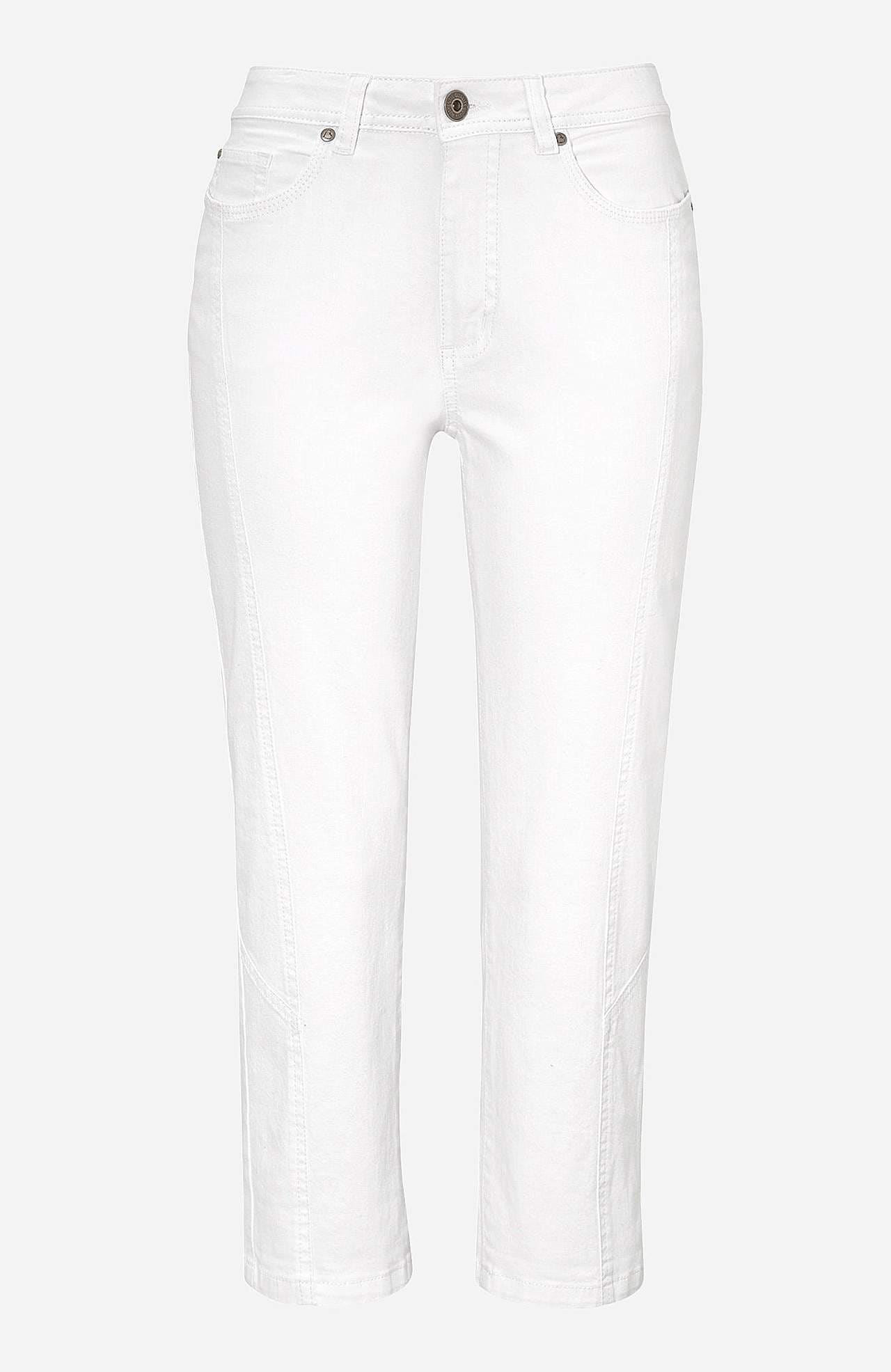 Crop džíny s designem s pěti kapsami