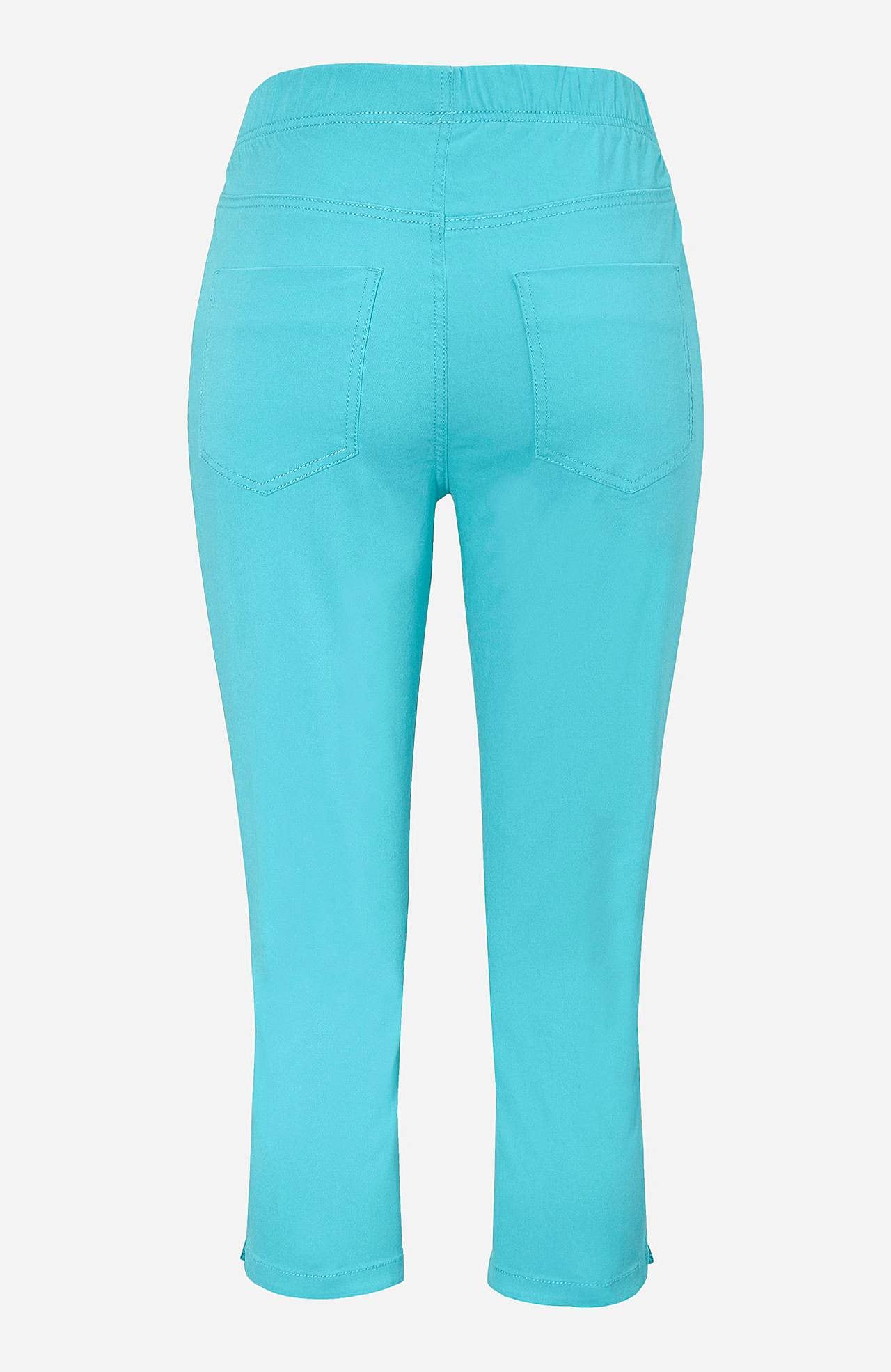 Pohodlné capri kalhoty z bavlněného kepru
