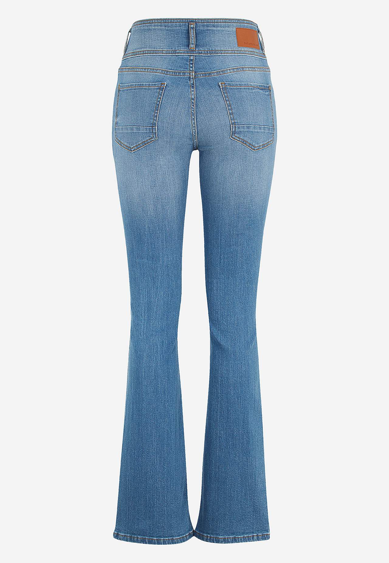 Džíny bootcut s vysokým pasem