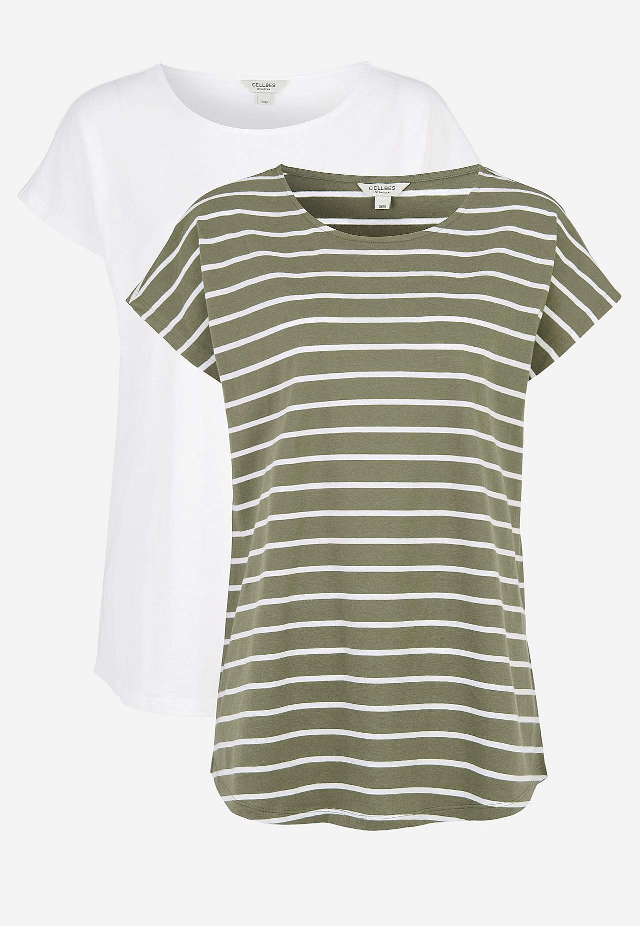 Žerzejové topy s čepečkovými rukávy 2 kusy