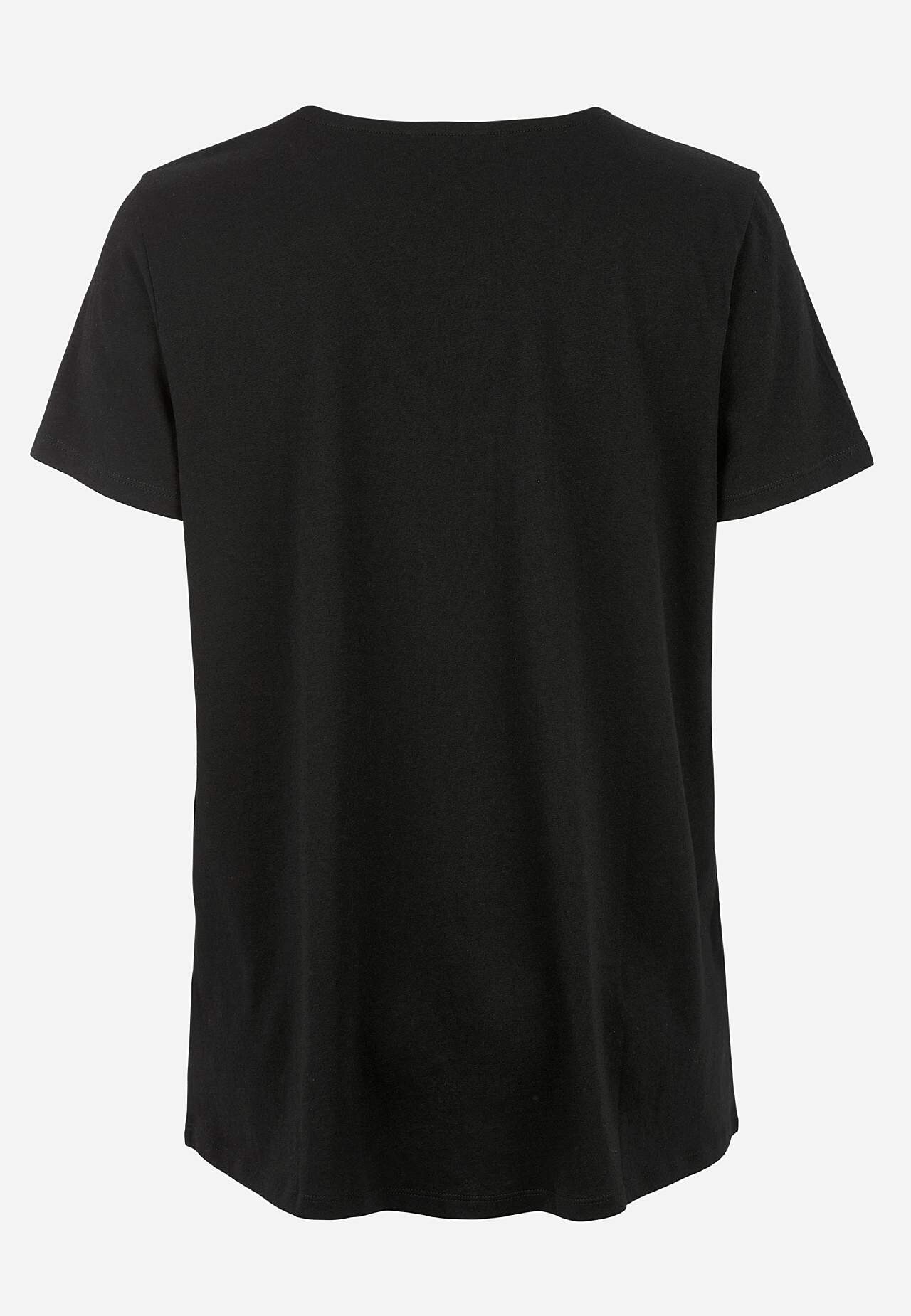 Měkký žerzejový top s výstřihem do V
