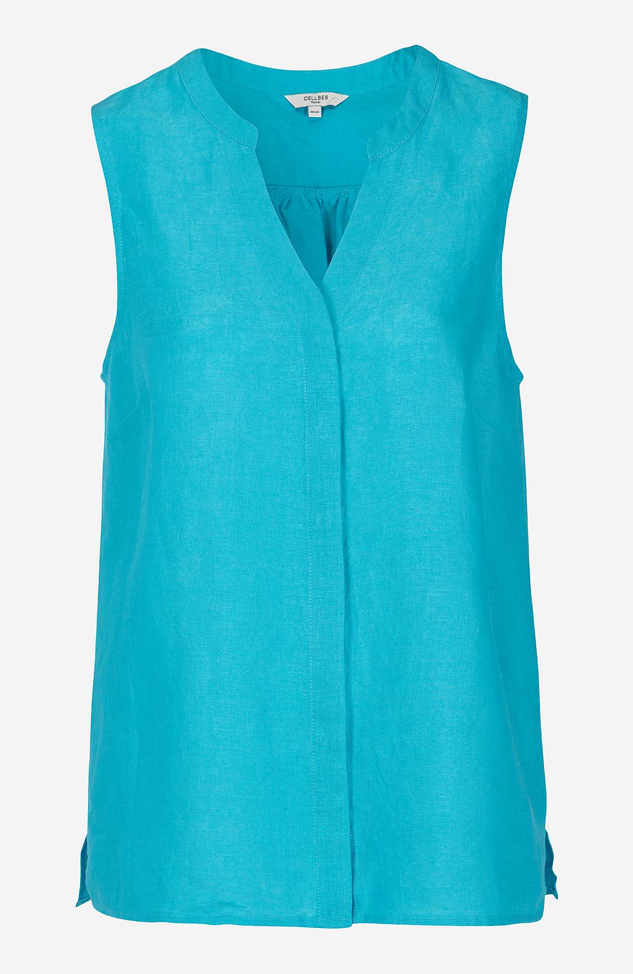 Lněná Premium halenka s designem bez rukávů