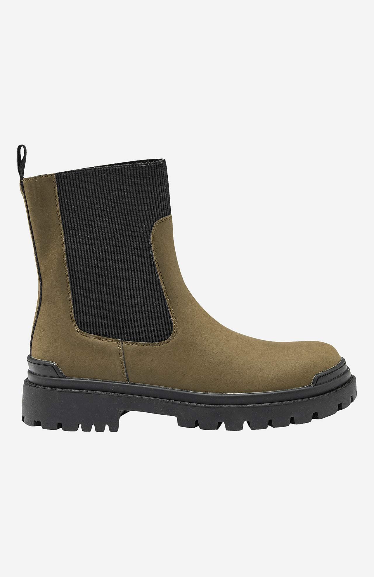 Kožená bota s pohodlnou gumou