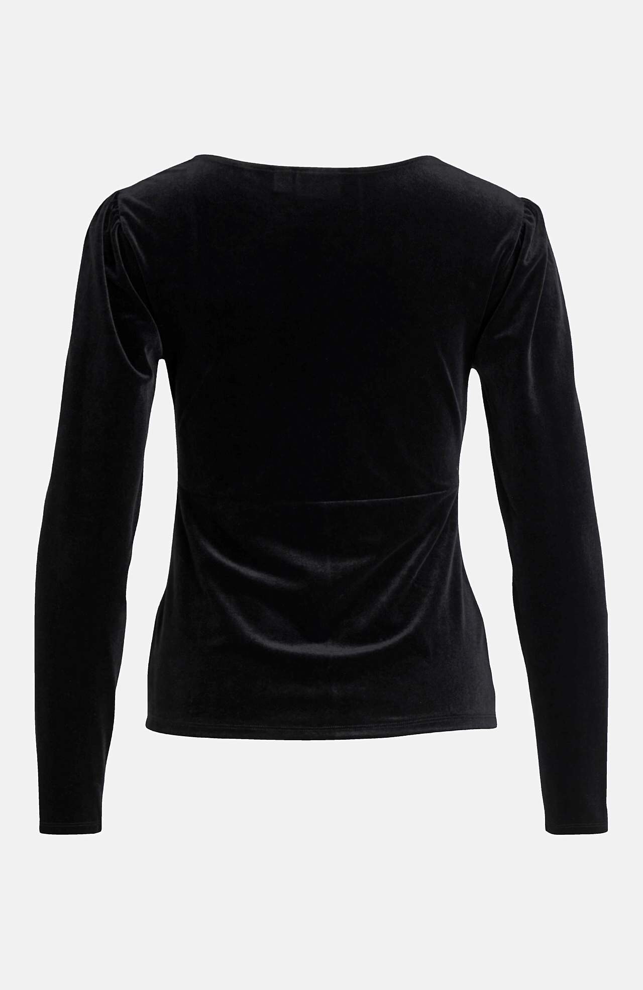 Sametový top s dlouhým rukávem Velvo