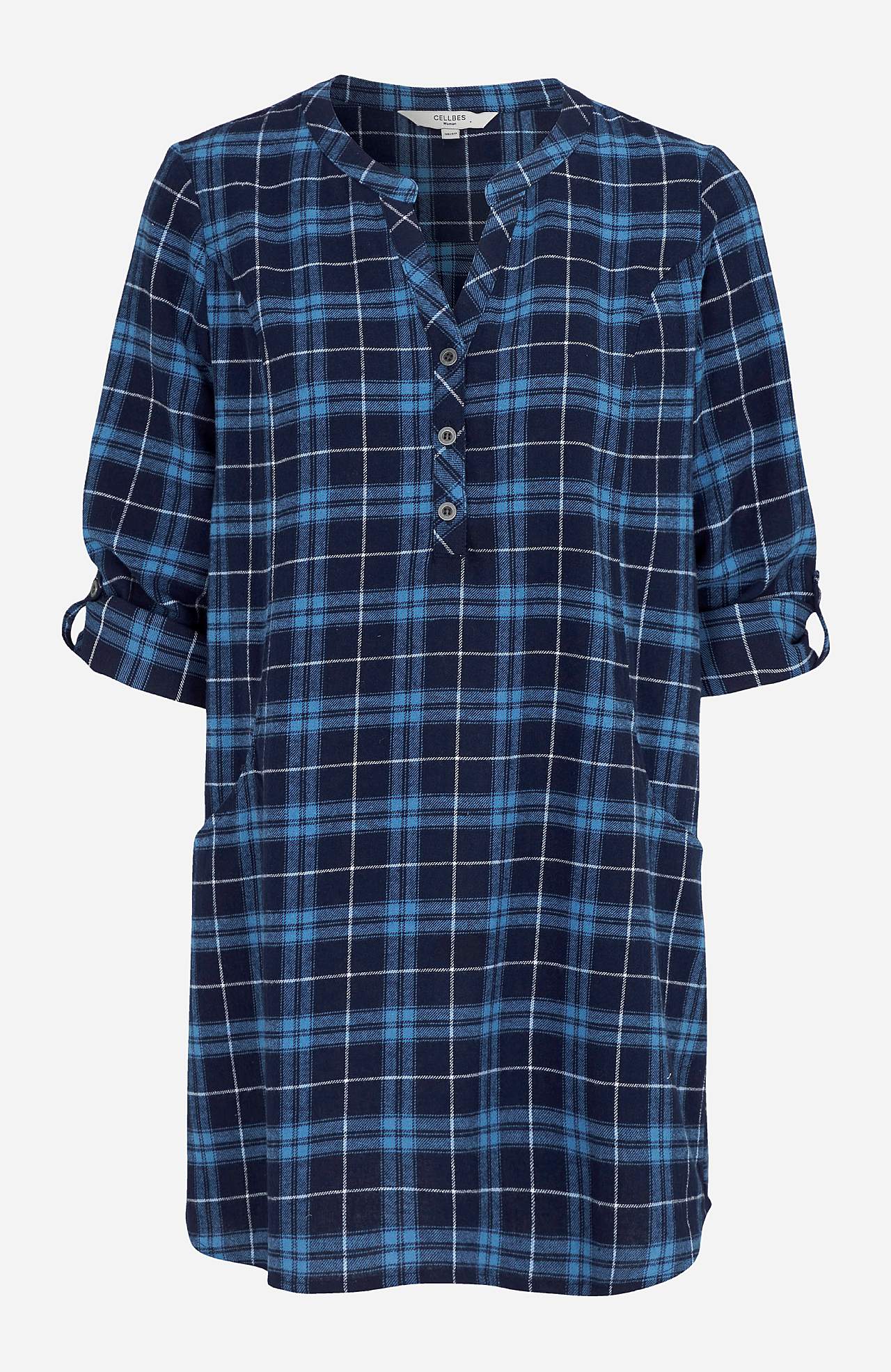 Mřížkovaná tunika z flanelu