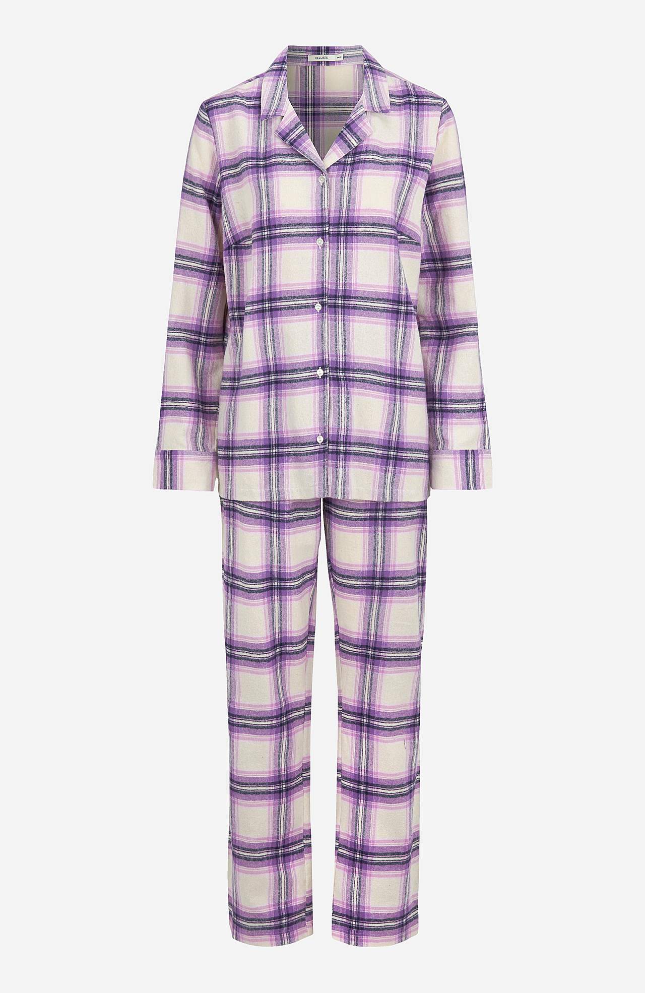 Mřížkované pyžamo z flanelu