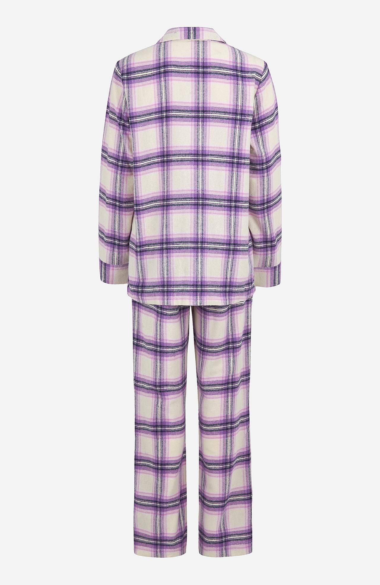 Mřížkované pyžamo z flanelu