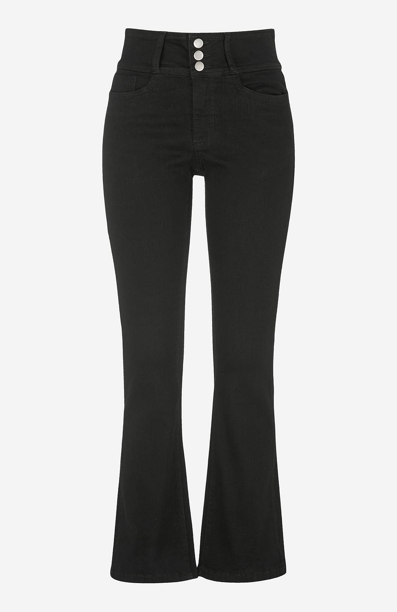 Džíny bootcut s vysokým pasem